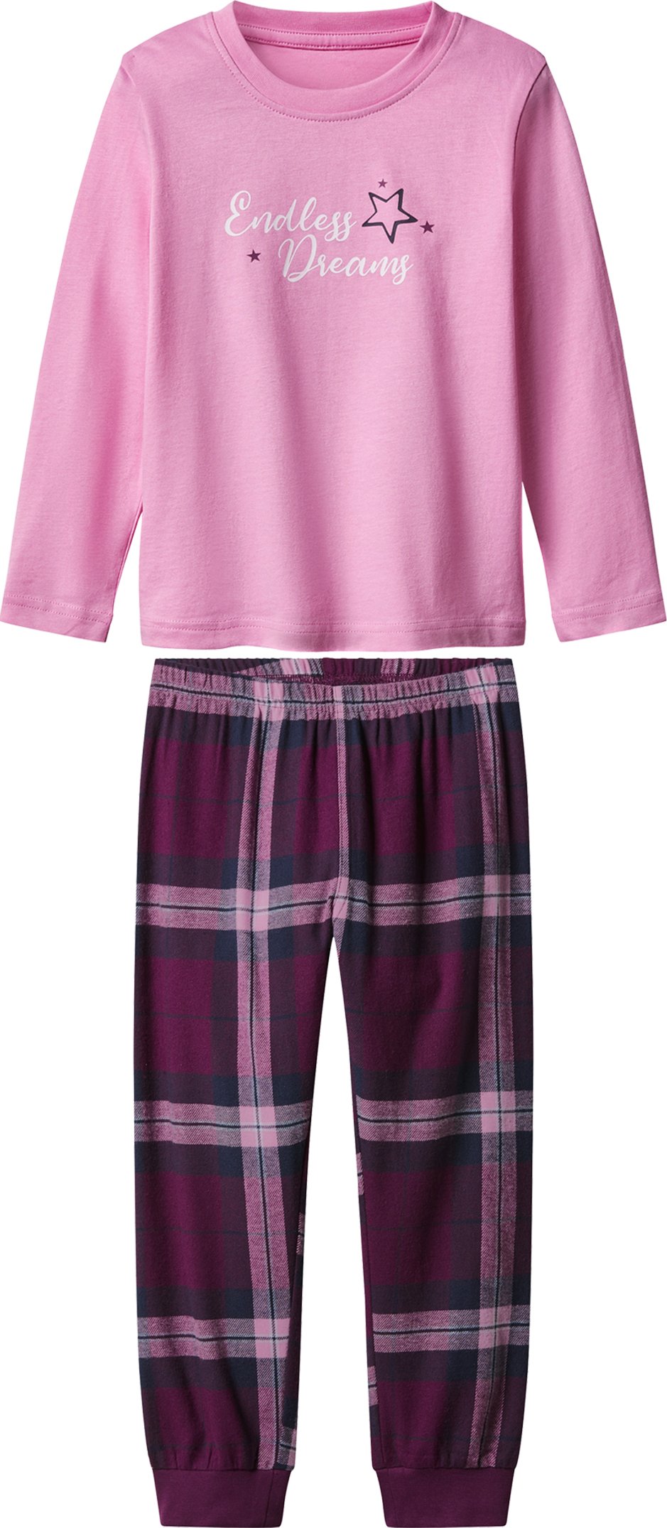 Thumbnail - lupilu® Kleinkinder Pyjama mit Hose aus Flanell (Rosa, 110/116)