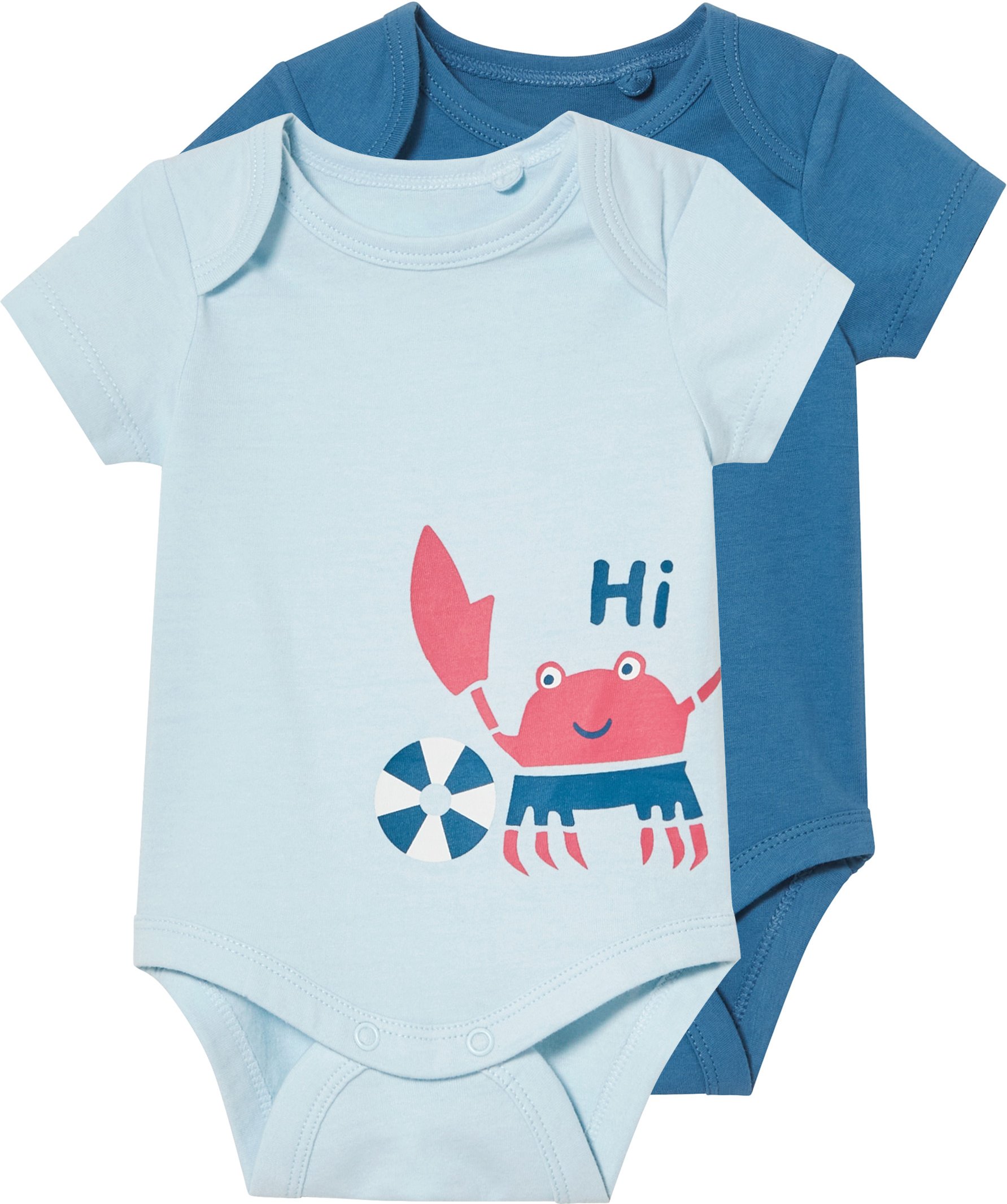 Thumbnail - lupilu® Baby Jungen Body 2er (hellblau/blau, 50/56)