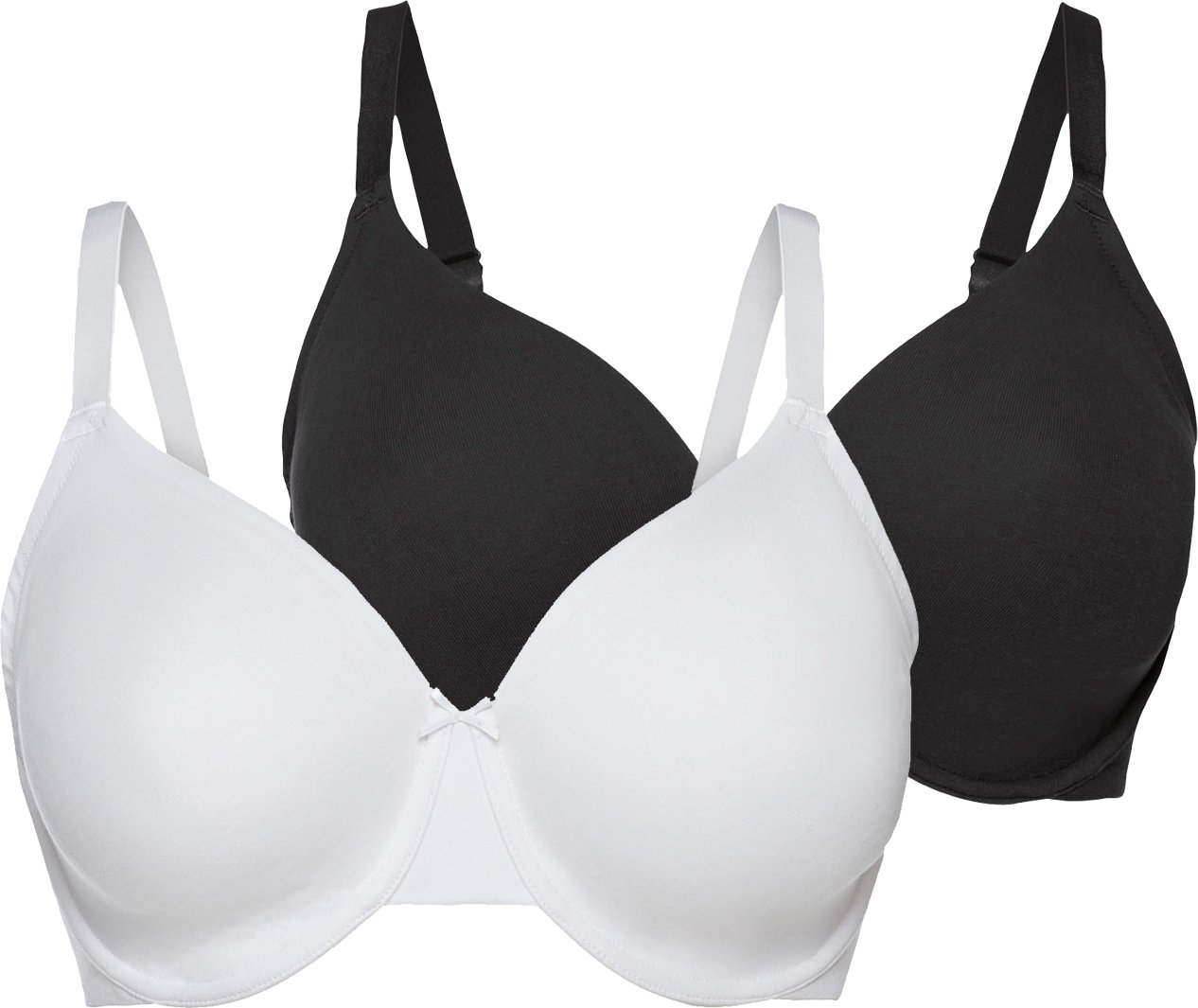 Thumbnail - esmara® Damen Bügel BH gemouldet 2er (Schwarz/weiß, 85D)