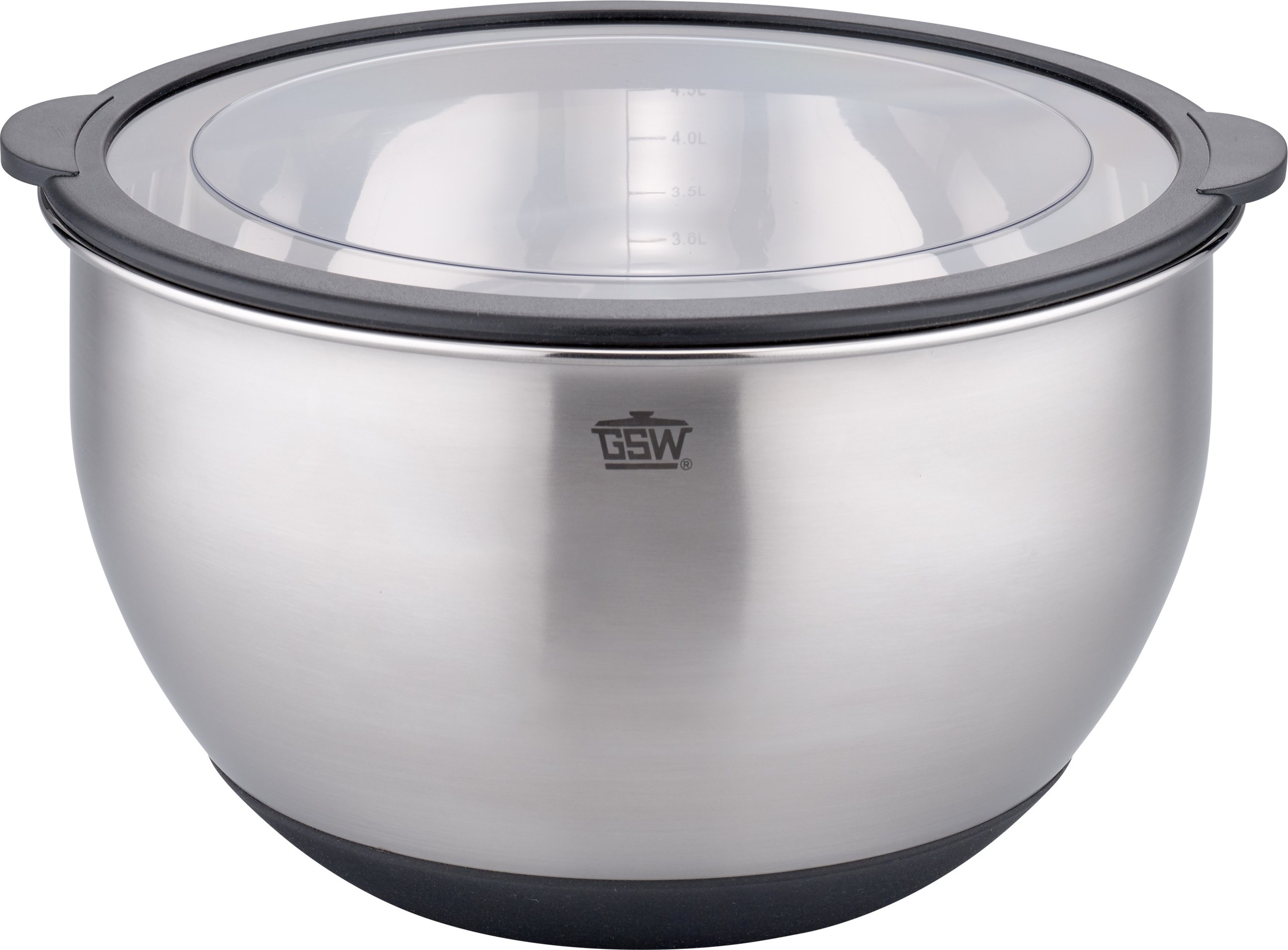 GSW Edelstahl-Schüssel »Primo« mit luftdichtem Aufbewahrungsdeckel (24 cm)