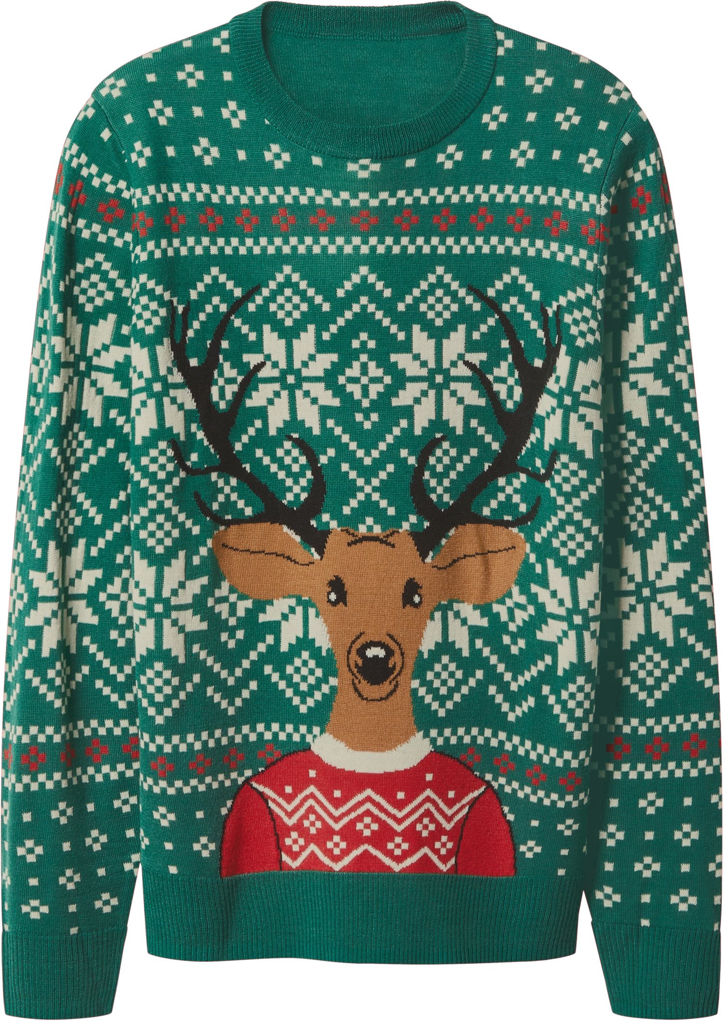 esmara Men Herren Weihnachtspullover (Grün, L (52/54))