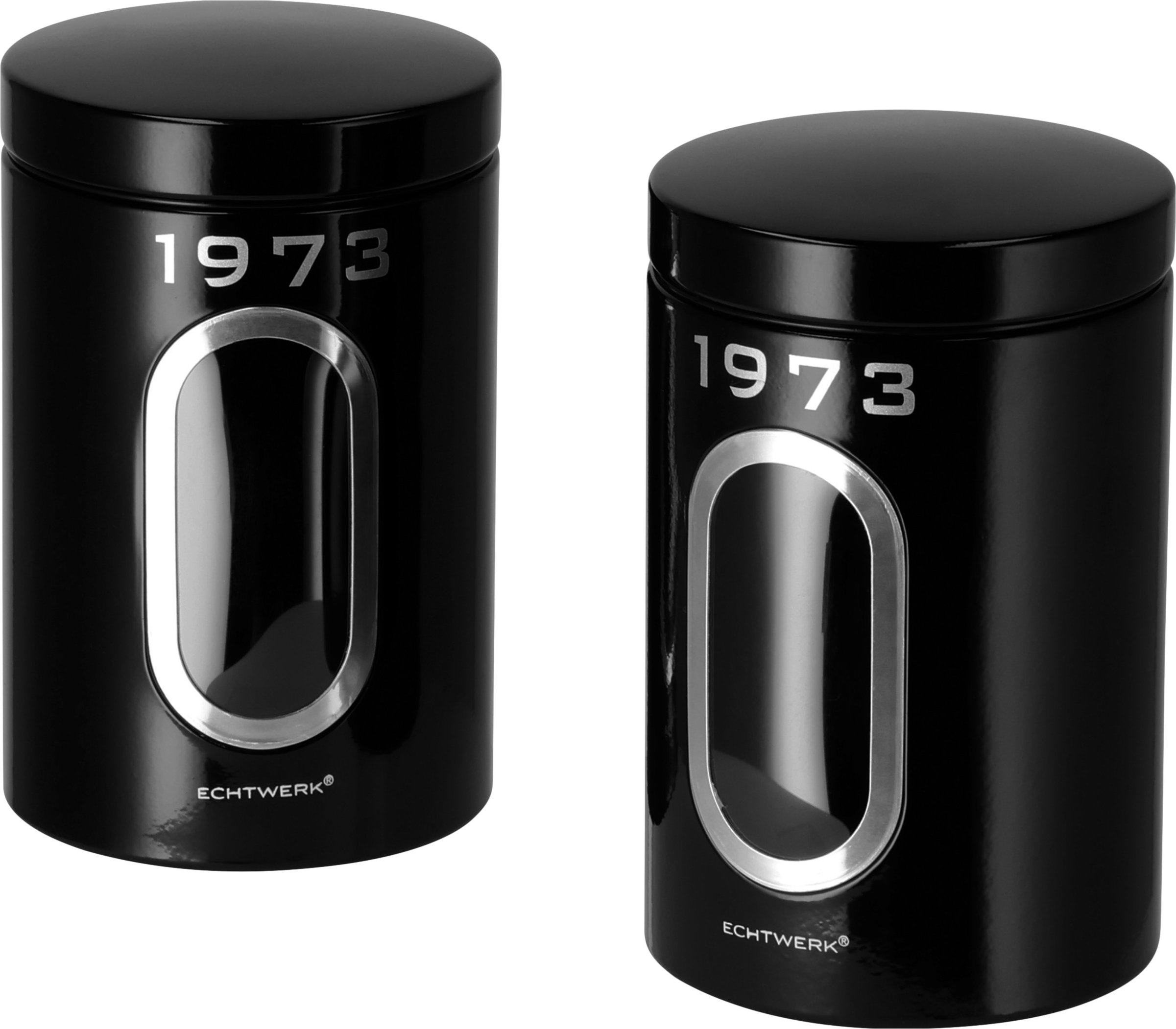 SILVERCREST® Aufbewahrungsdosen-Set, 2 Stück (Schwarz)