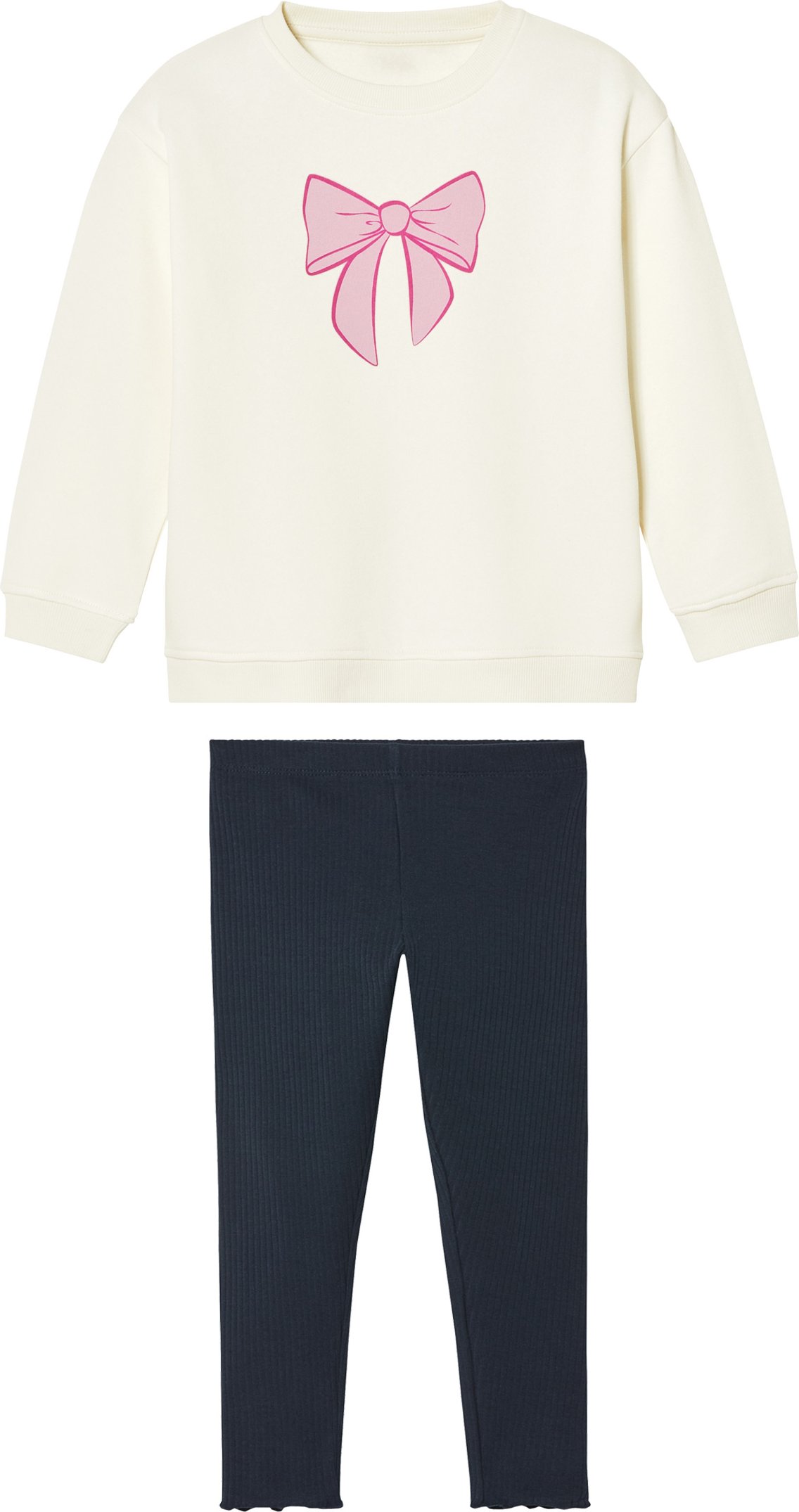 Thumbnail - lupilu® Kleinkinder Mädchen Set, 2-teilig (beige/navy, 122/128)