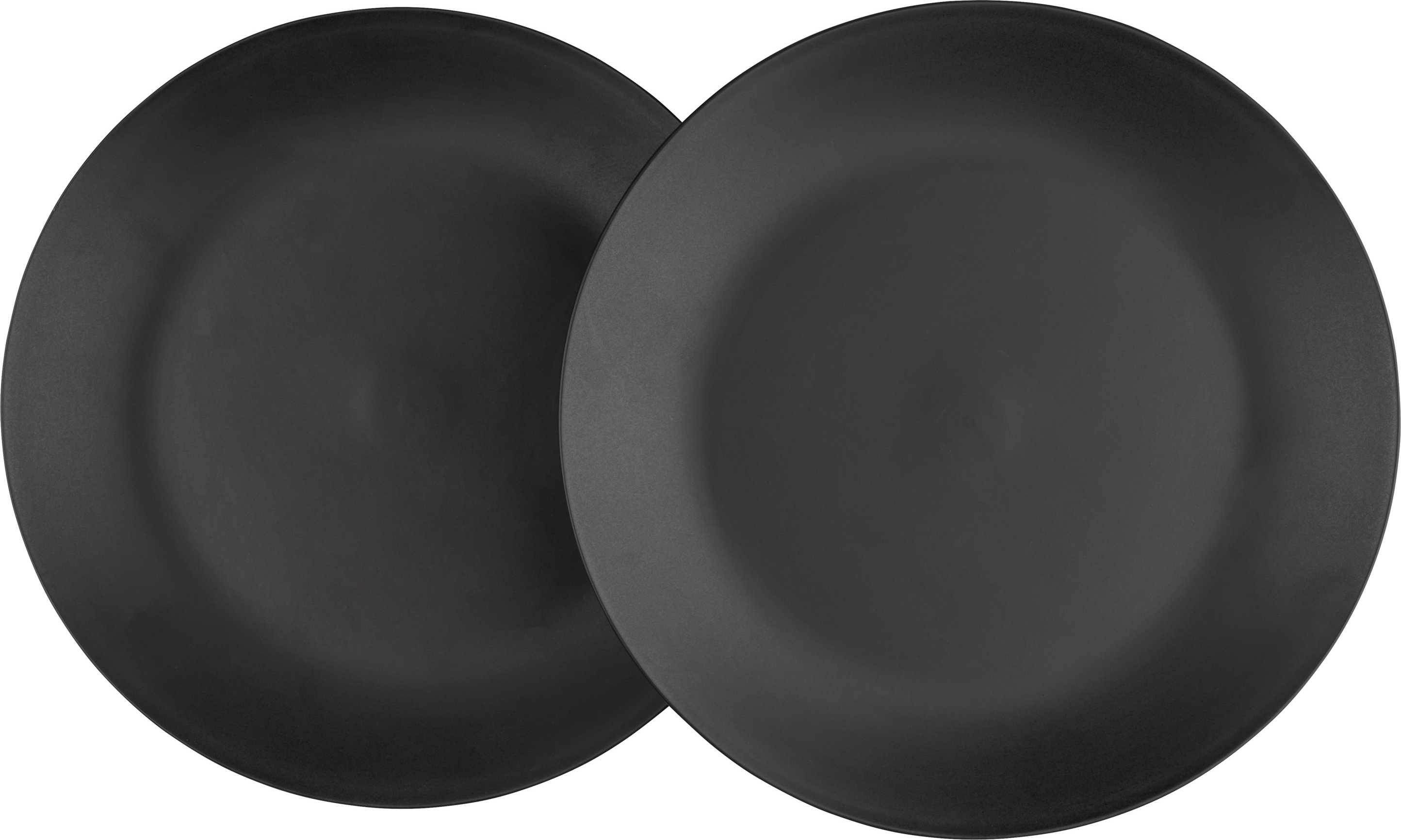 LIVARNO home Speiseteller/ Suppenteller 2er Set (Speiseteller, Schwarz)