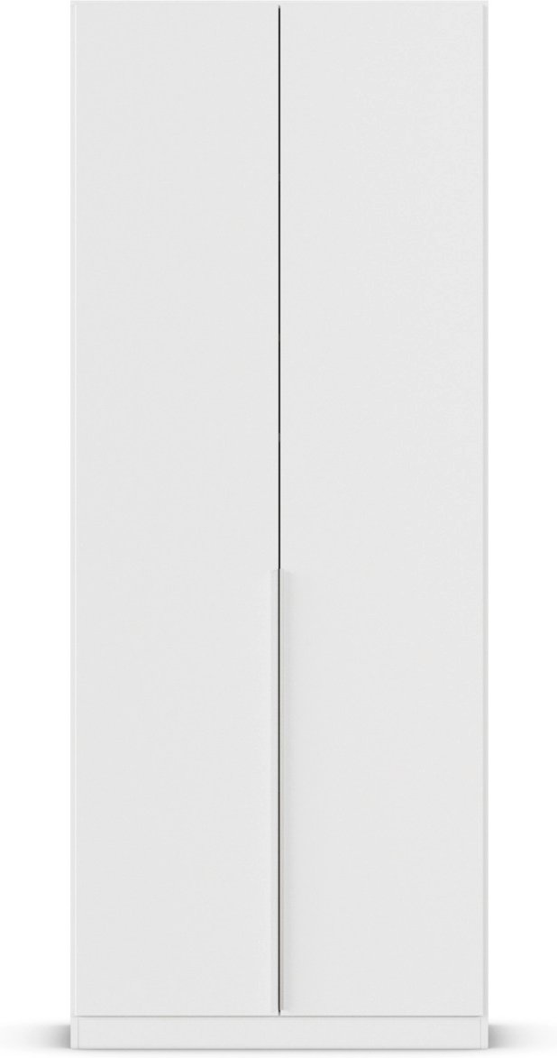 rauch ORANGE Drehtürenschrank Alabama (Premium-Zubehör, Weiß, Griffe Alufarben, 91 x 229 cm)