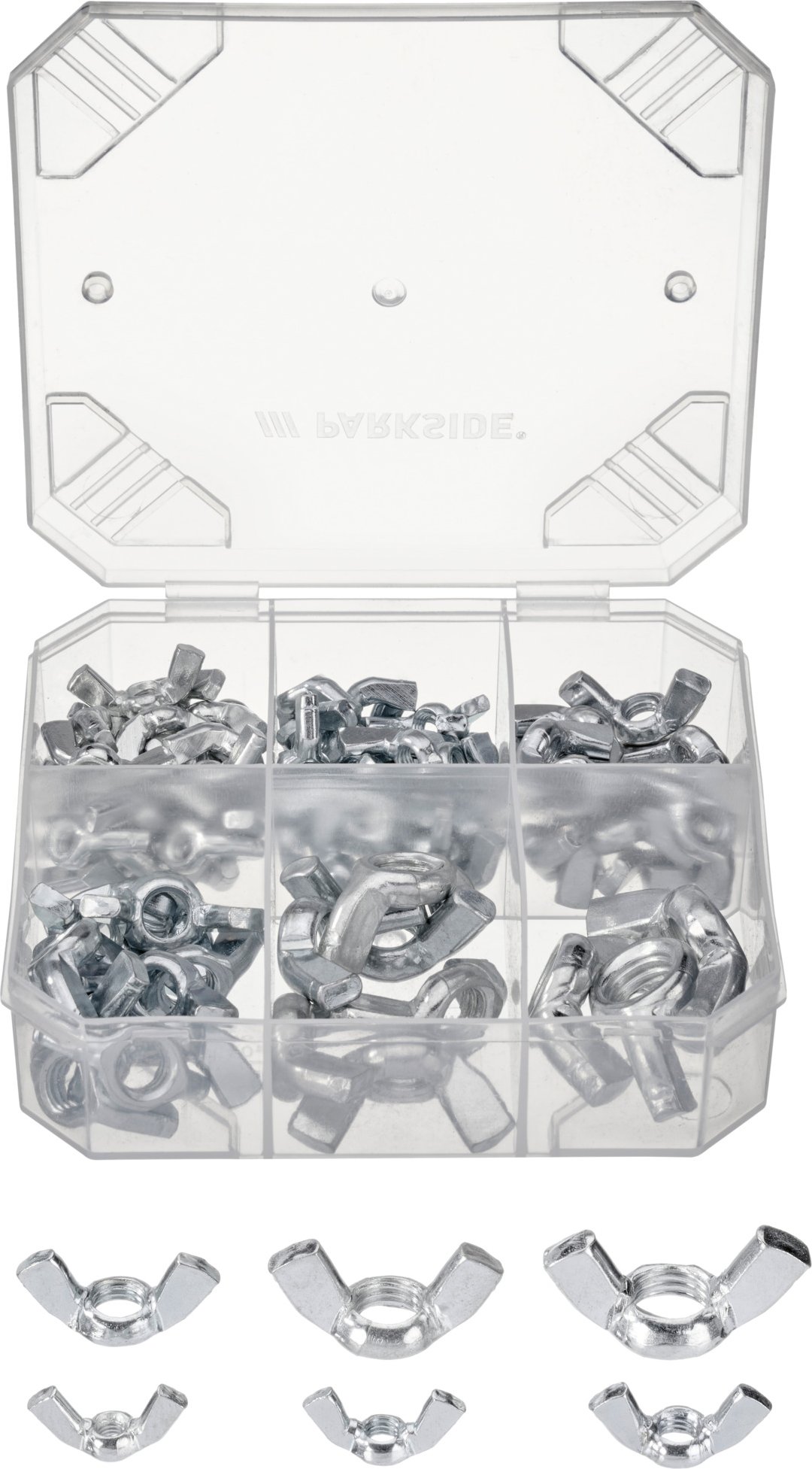 PARKSIDE® Flügelmutter-Sortiment / Madenschrauben-Sortiment / Splint-Sortiment / Nagel-Sortiment (Flügelmutter-Set)