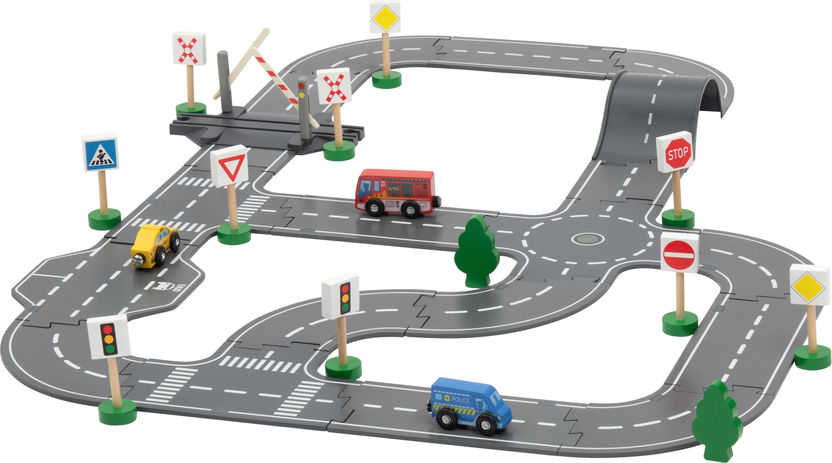 lupilu® Straßen-Set Stadt / Straßen-Set Rennstrecke, 35-teilig / 38-teilig (Stadt)