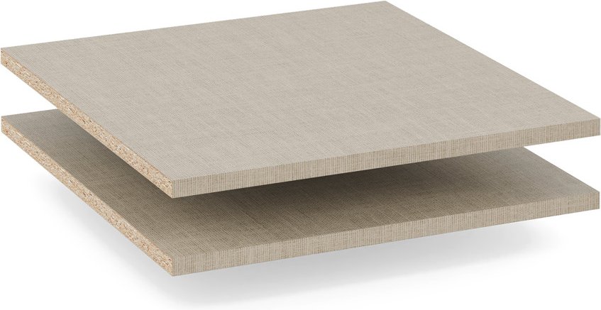 Einlegeboden 2er Set für Schiebetürenschränke der Marke Rauch Orange (Für Elementbreite 45 cm, Texline (Leinenoptik), Br...