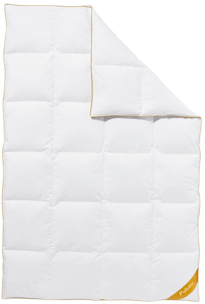 Balette deLuxe Gänsedaunen-Kassettenbettdecke Gold-Edition warm (200 x 200 cm)