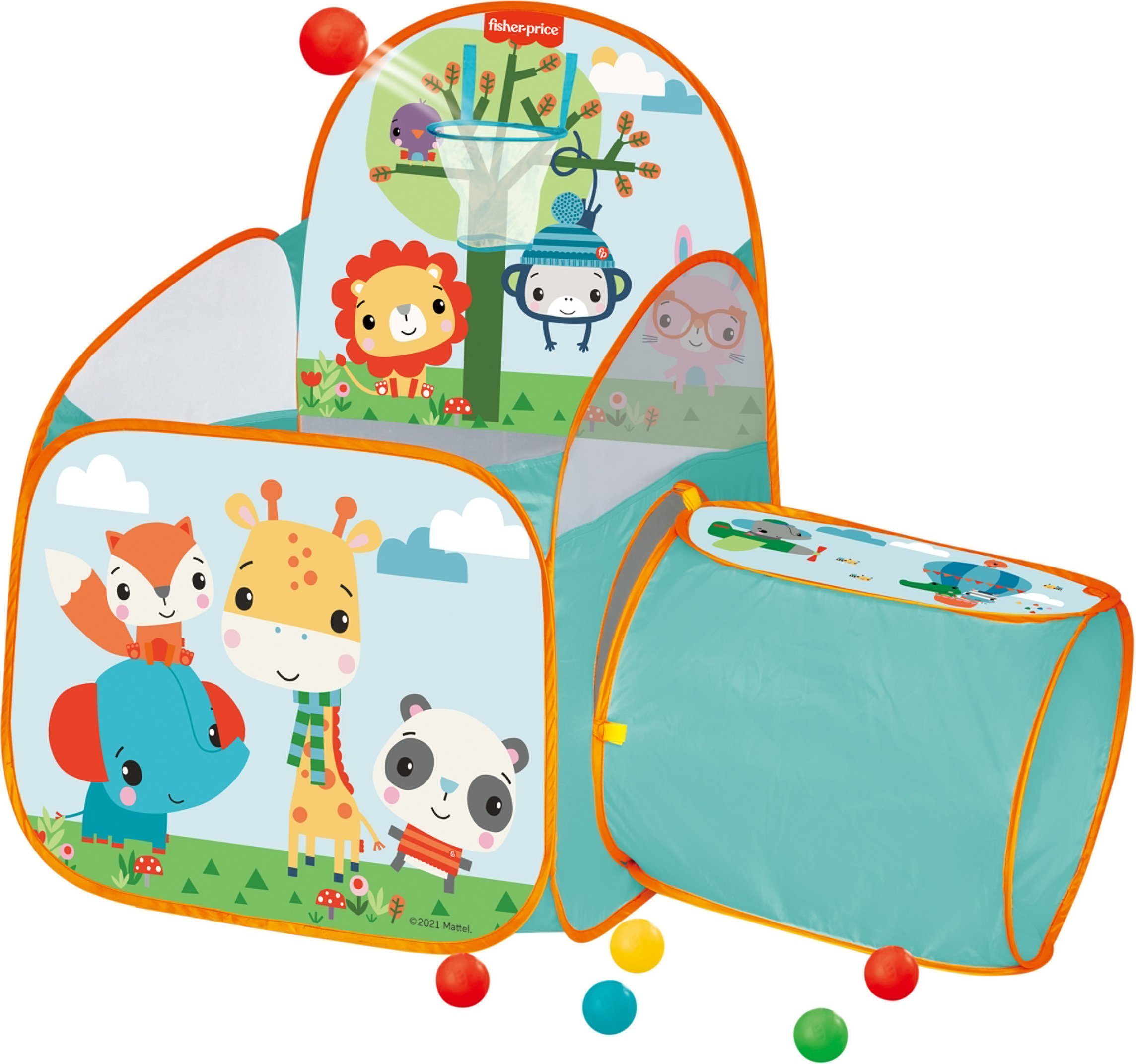 Fisher-Price Bällebad mit Tunnel, Bällebad mit Haus (Tunnel)