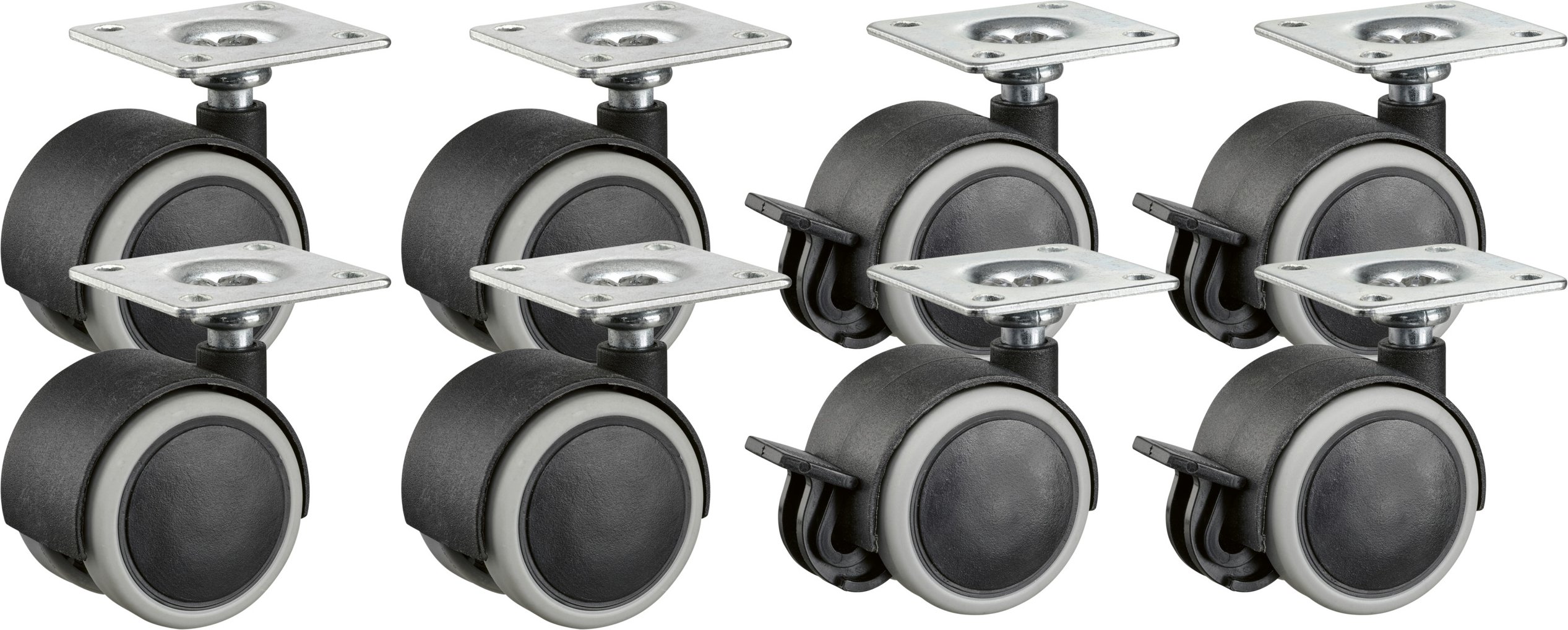 PARKSIDE® Lenkrollen / Möbelrollen / Transportrollen (Möbelrollen-Set 8-teilig)