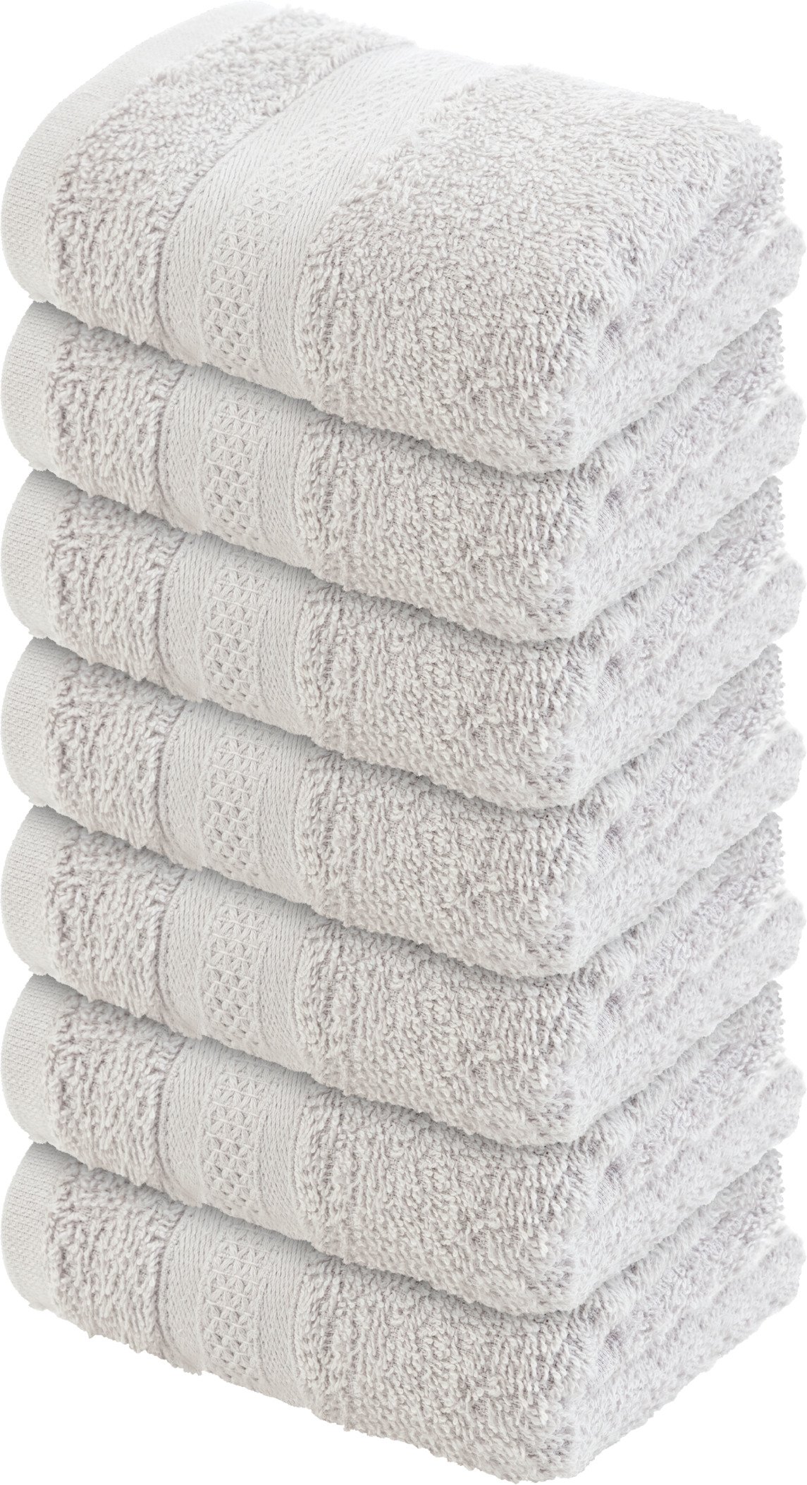 LIVARNO home Gästetuch 7er, 30 x 30 cm (Hellgrau)