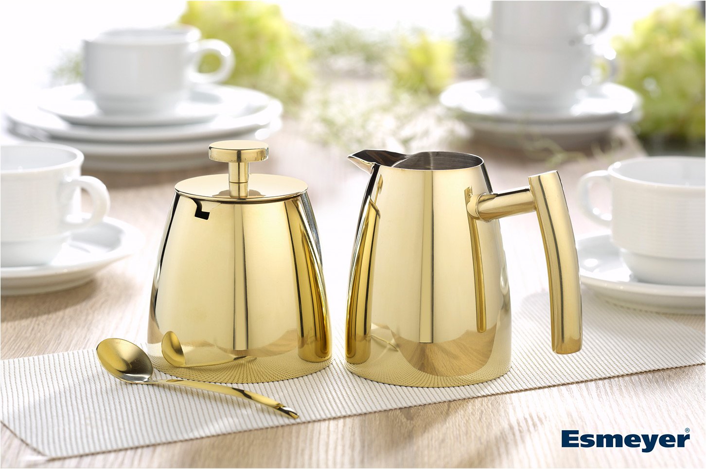 Esmeyer Milchkännchen und Zuckerdosen-Set »Melina« (Champagner)