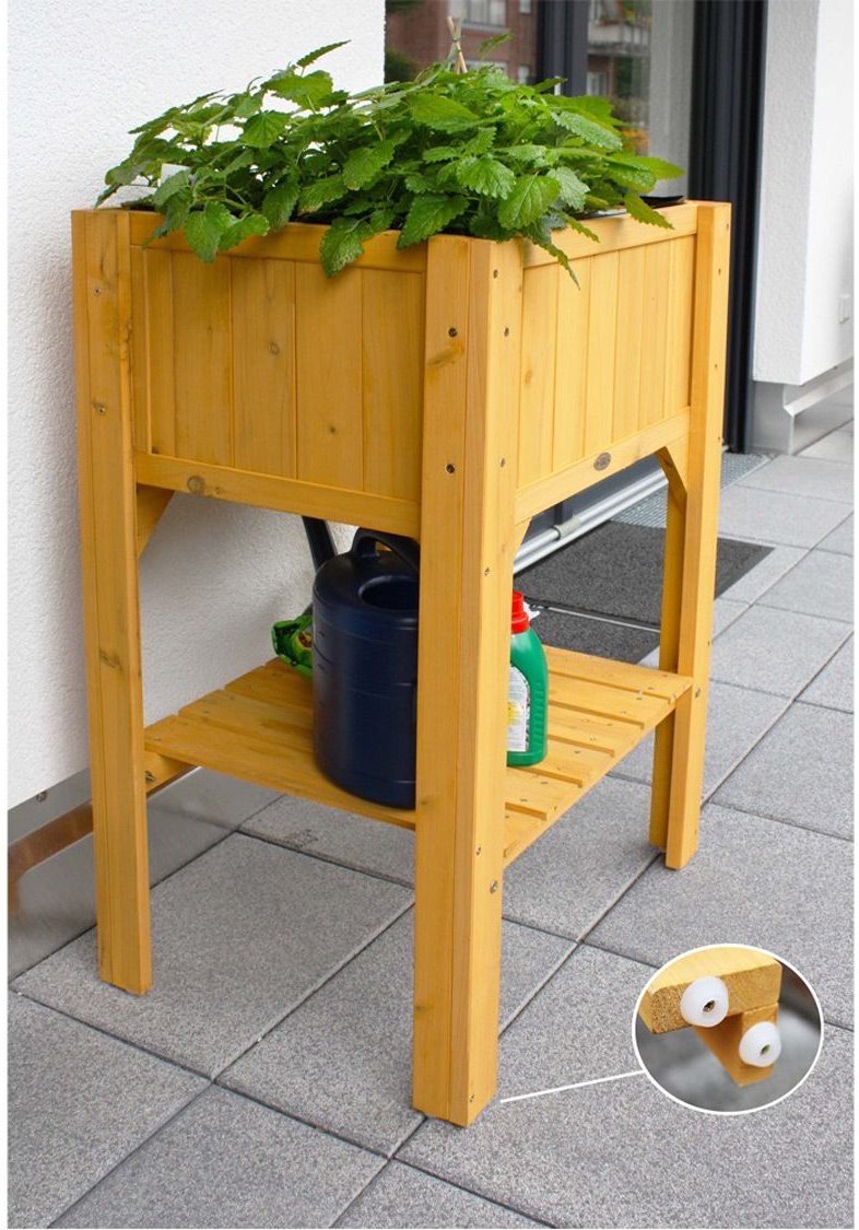 HABAU Hochbeet ""Kompakt"" mit Ablage (Natur)""