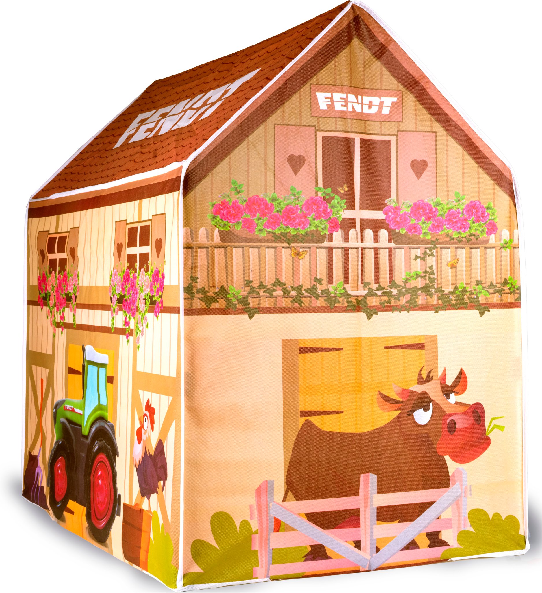 JAMARA Fendt Spielhaus Bauernhof, mit Türöffnung