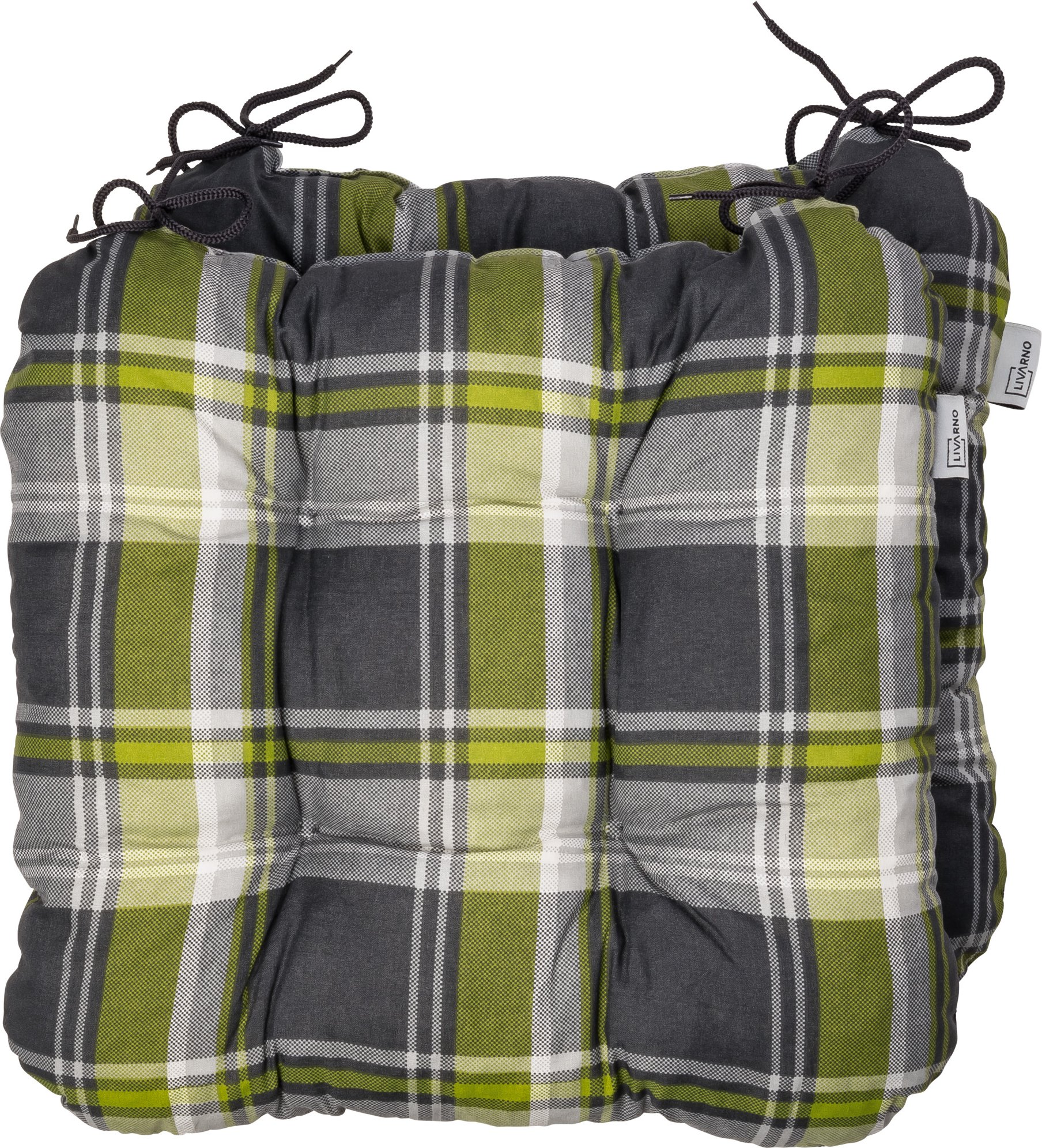 LIVARNO® Sitzkissen Valencia/Miami 6,5cm, 2 Stück (Grün)