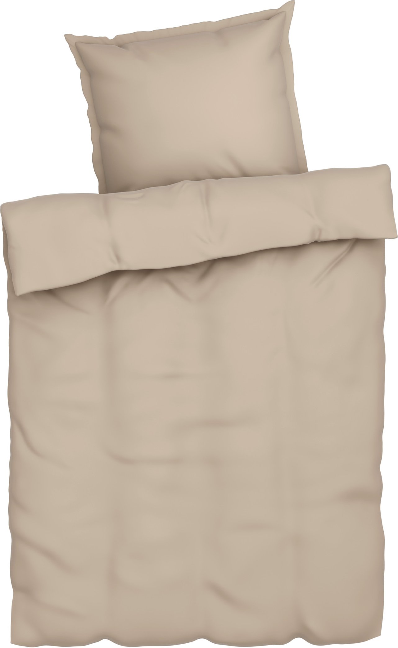 LIVARNO home Lyocell-Satin-Bettwäsche, 155 x 220 cm (Beige)