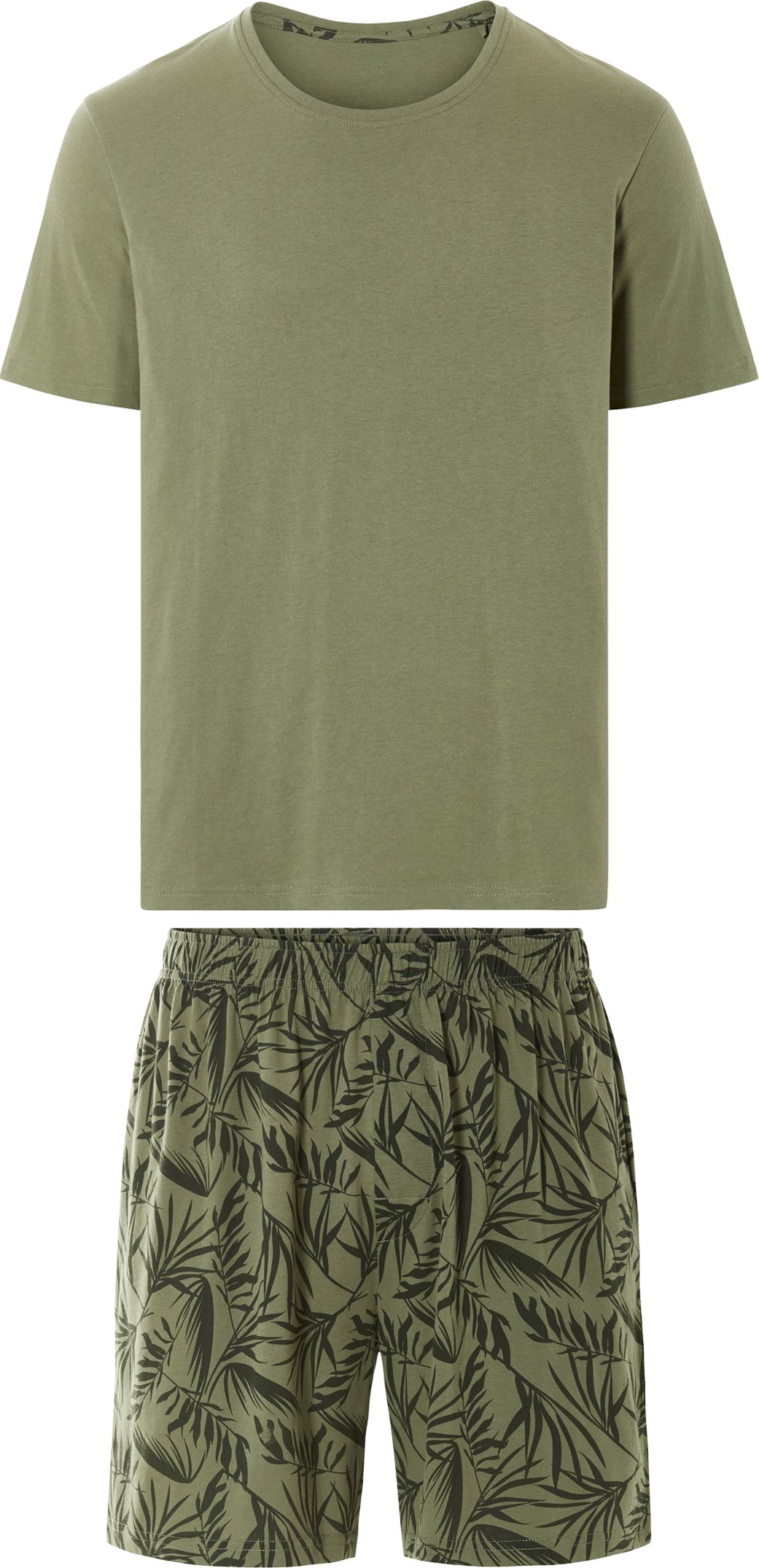 Thumbnail - LIVERGY® Herren Shorty Pyjama (Gemustert/grün, S (44/46))