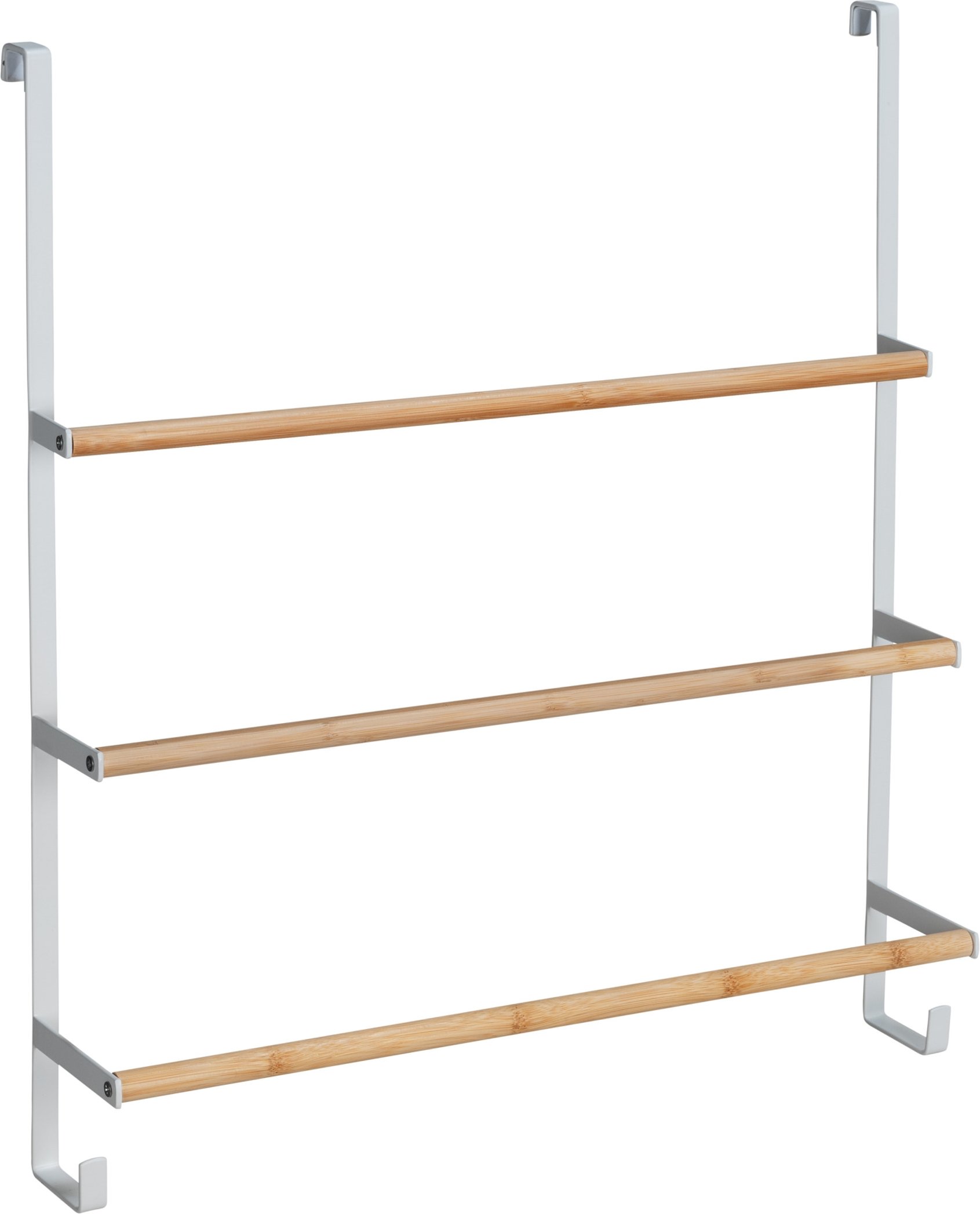 Wenko Bambus-Tür-Handtuchhalter mit extra Haken (Weiß)""