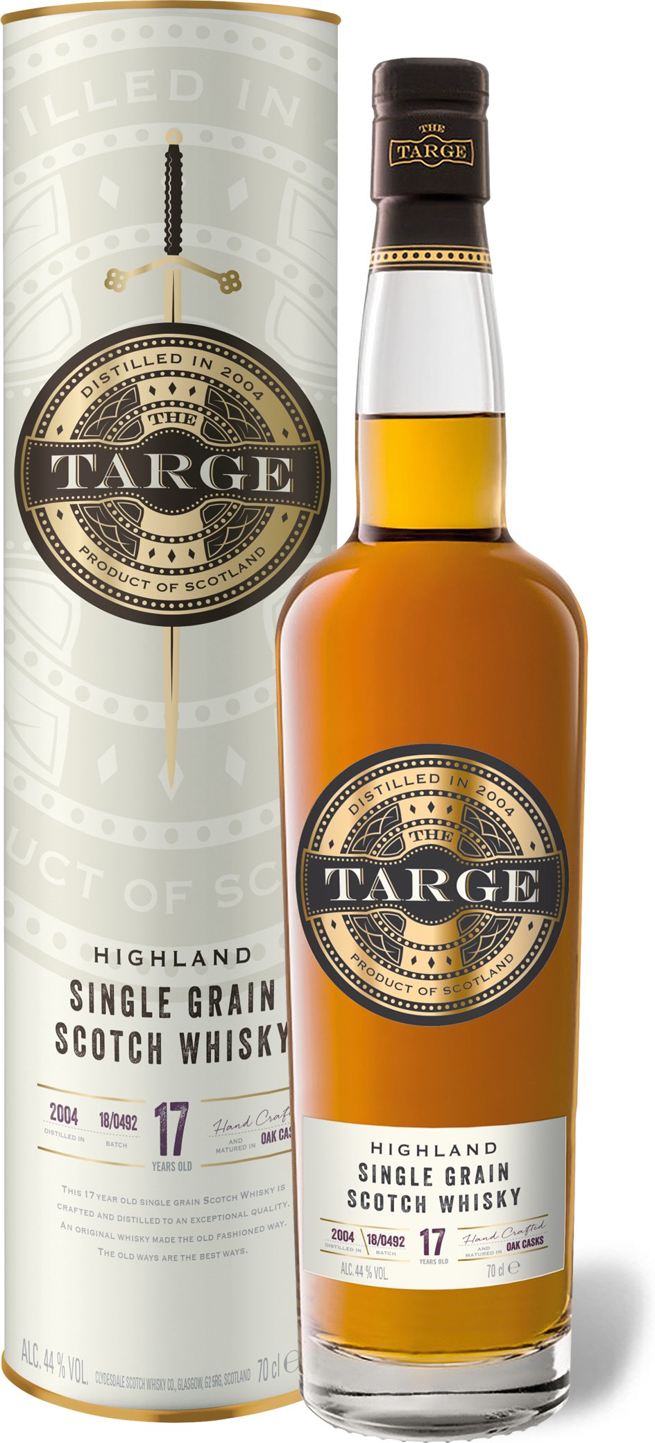 The Targe Highland Single Grain Scotch Whisky 17 Jahre mit Geschenkbox 44% Vol