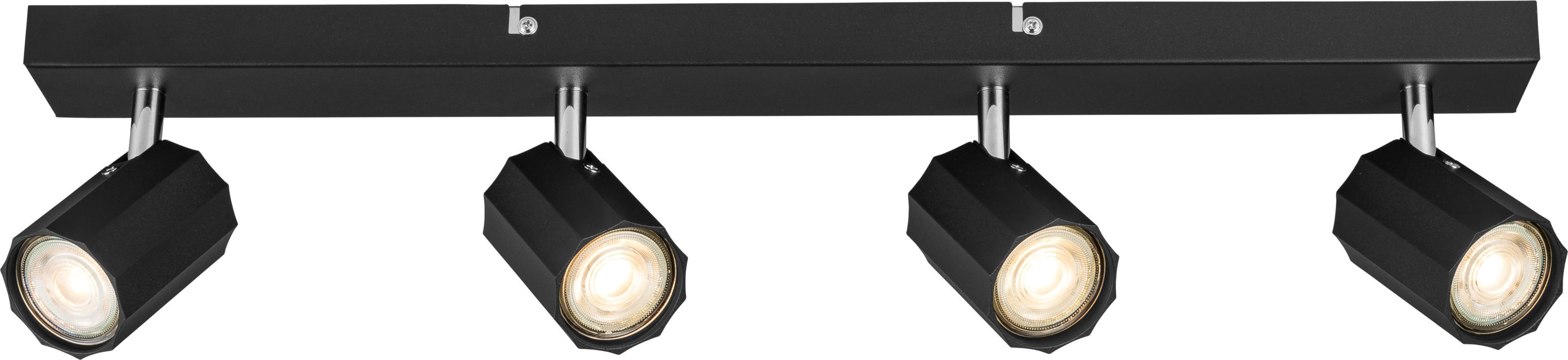 LIVARNO home Deckenschienenleuchte / Deckenstrahler, mit 4 neig- und schwenkbaren Spots (Deckenschienenleuchte, schwarz)