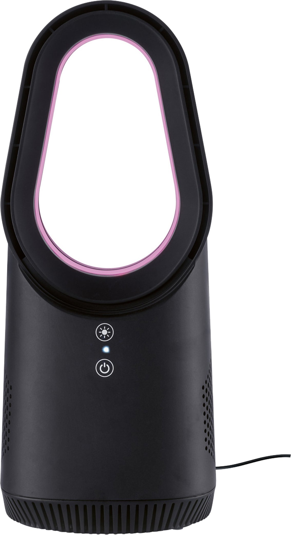 SILVERCREST® Rotorloser Tischventilator Mini mit LED (Schwarz)