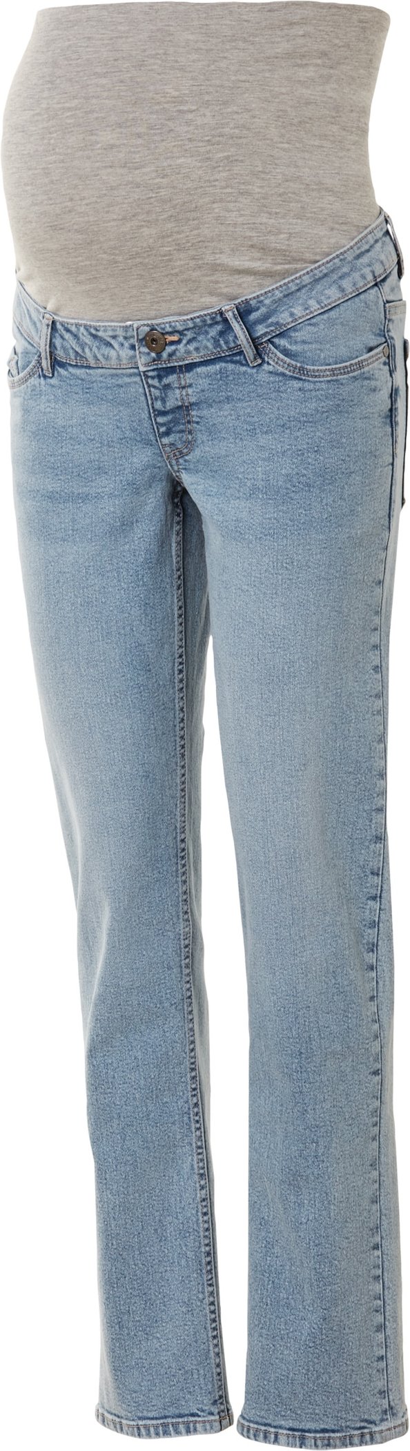 esmara® Damen Jeans Straight Fit Umstand (Hellblau, 36)