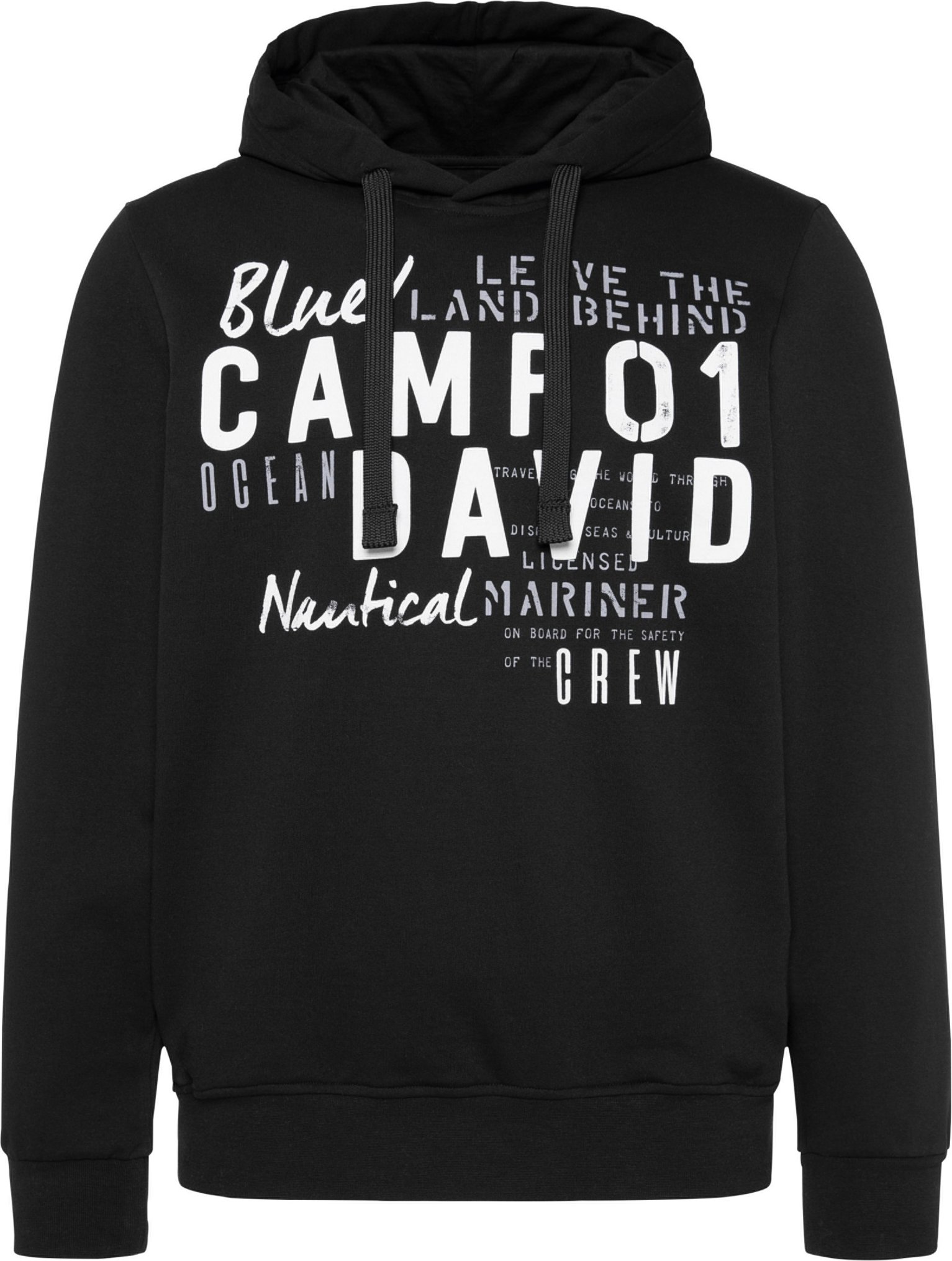Camp David Herren Sweatshirt mit Kapuze (Schwarz, XL)
