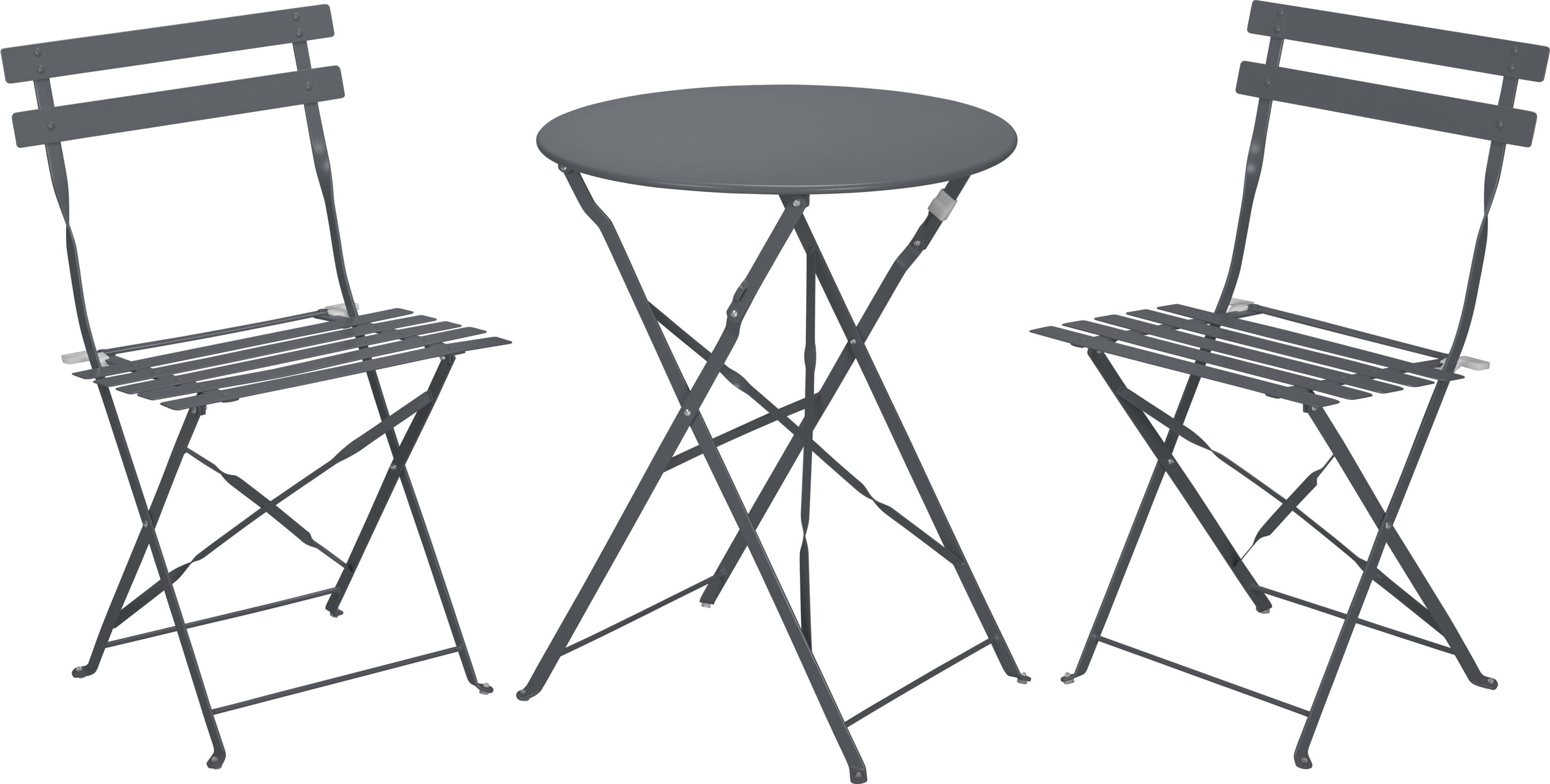 LIVARNO® Bistroset Metall 3tlg. anthrazit (Anthrazit)