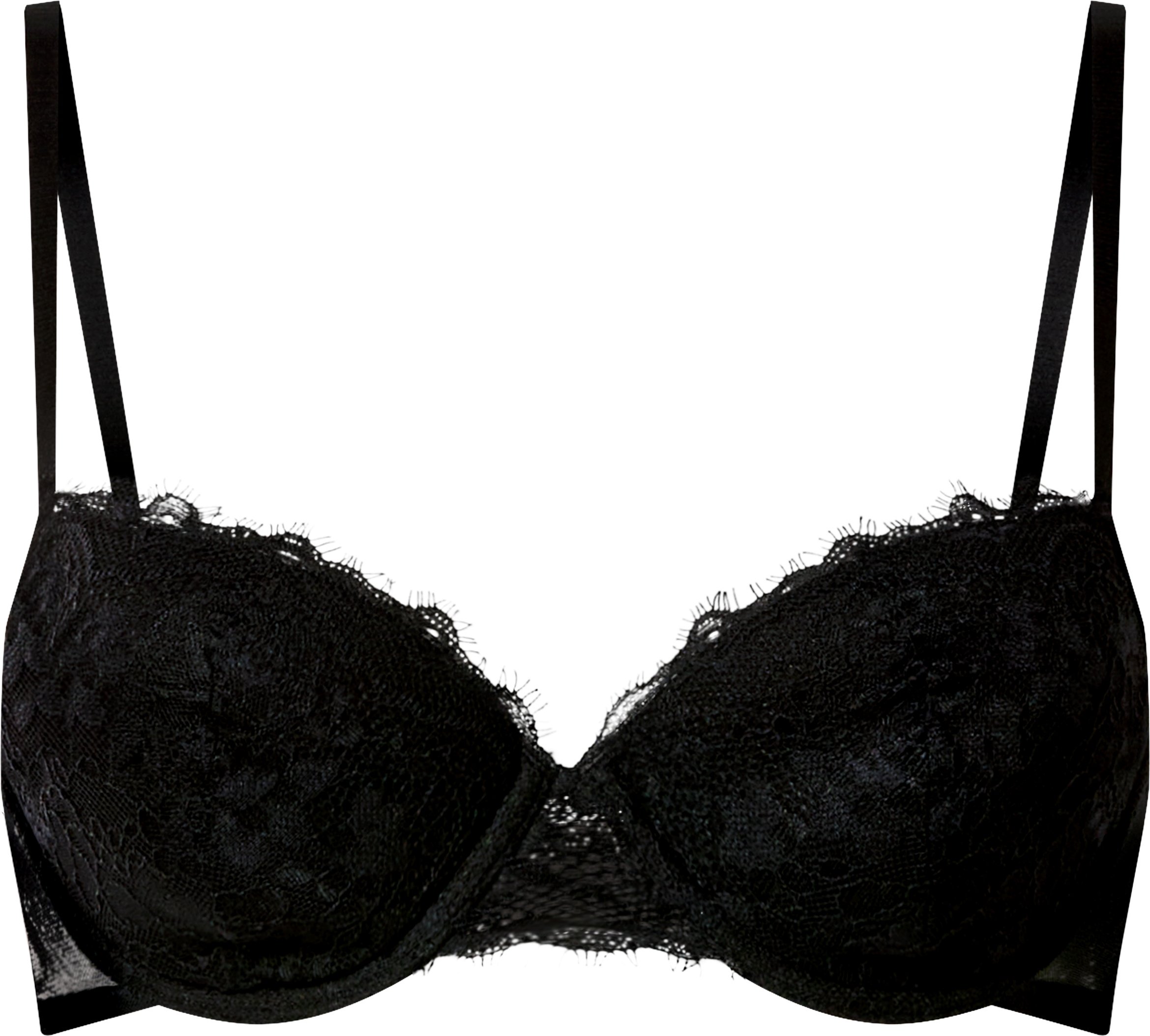 esmara® Damen Bügel BH mit Spitze/Mesh (Schwarz, 85B)