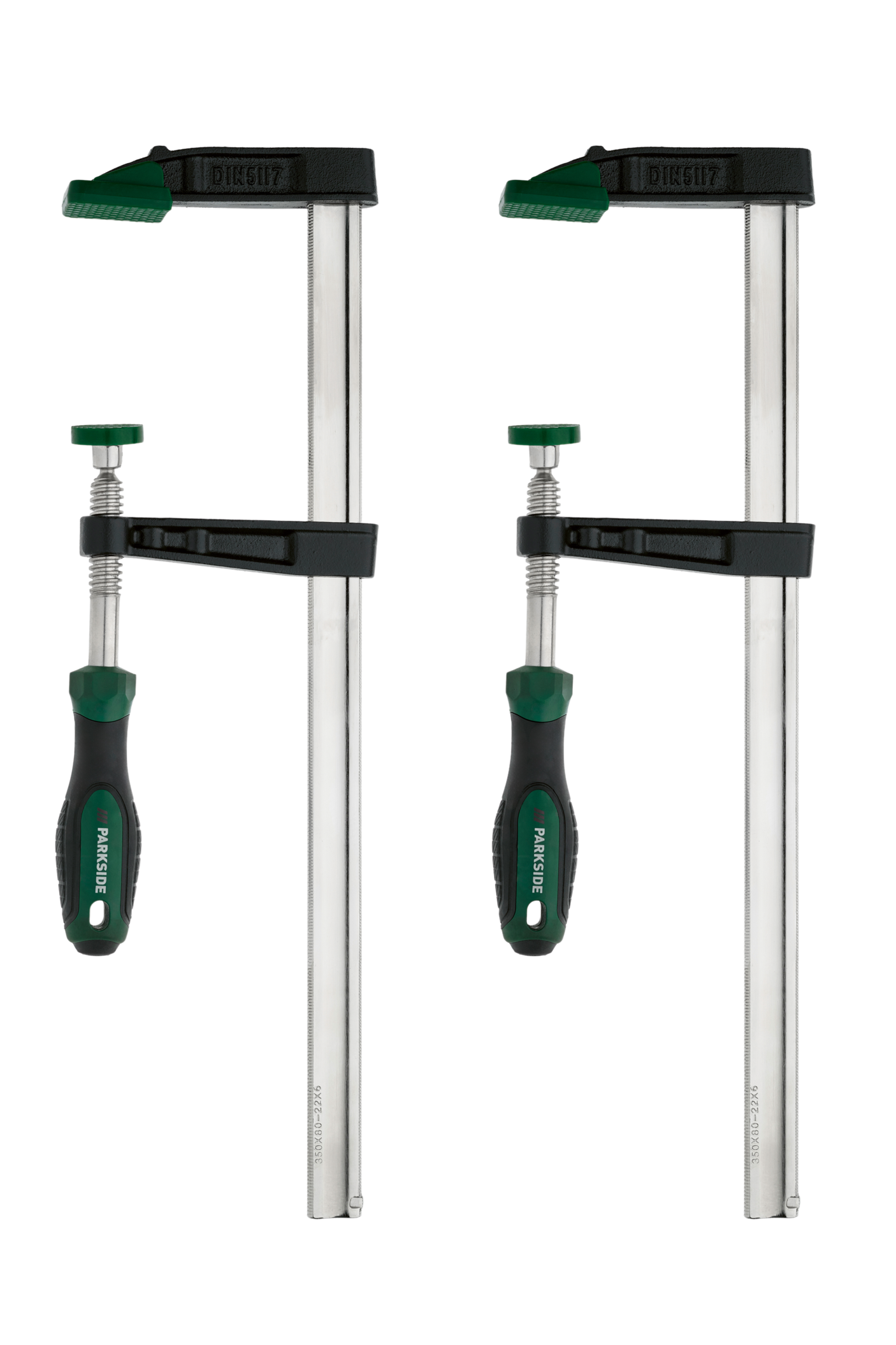 PARKSIDE® Schraubzwinge / Schraubzwingen-Set, mit materialschonenden Spannbacken (Schraubzwingen, 2er Set)