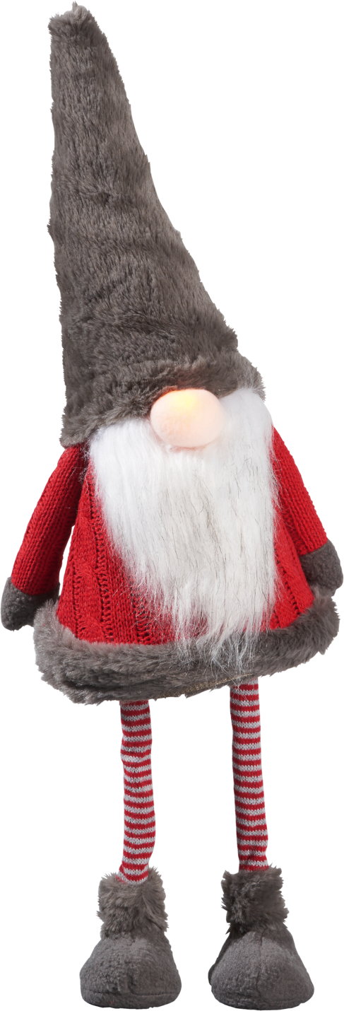 LIVARNO home LED-Deko-Wichtelfigur (rot/grau)