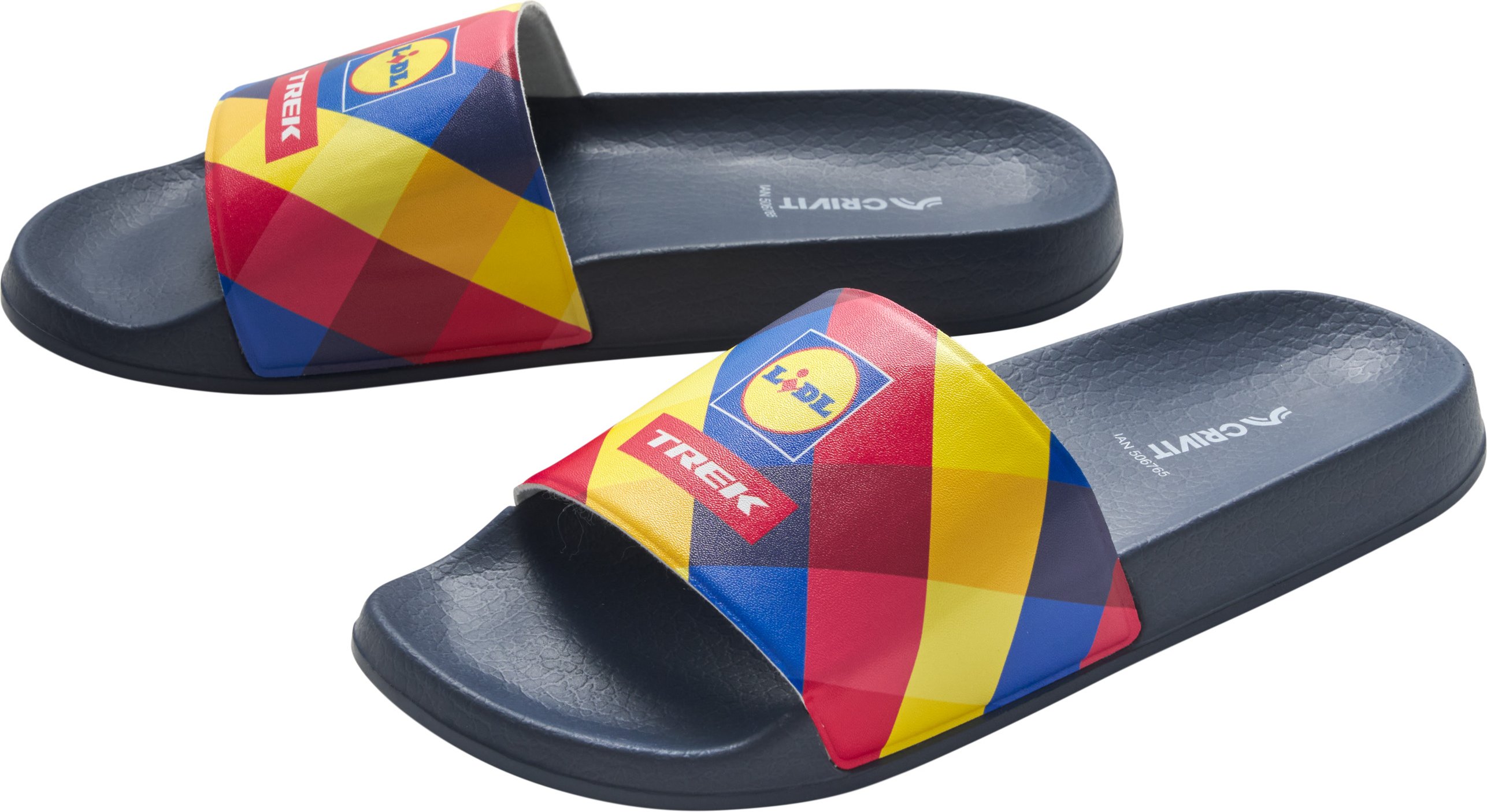 CRIVIT Badepantolette (Muster/navy, 46/47)