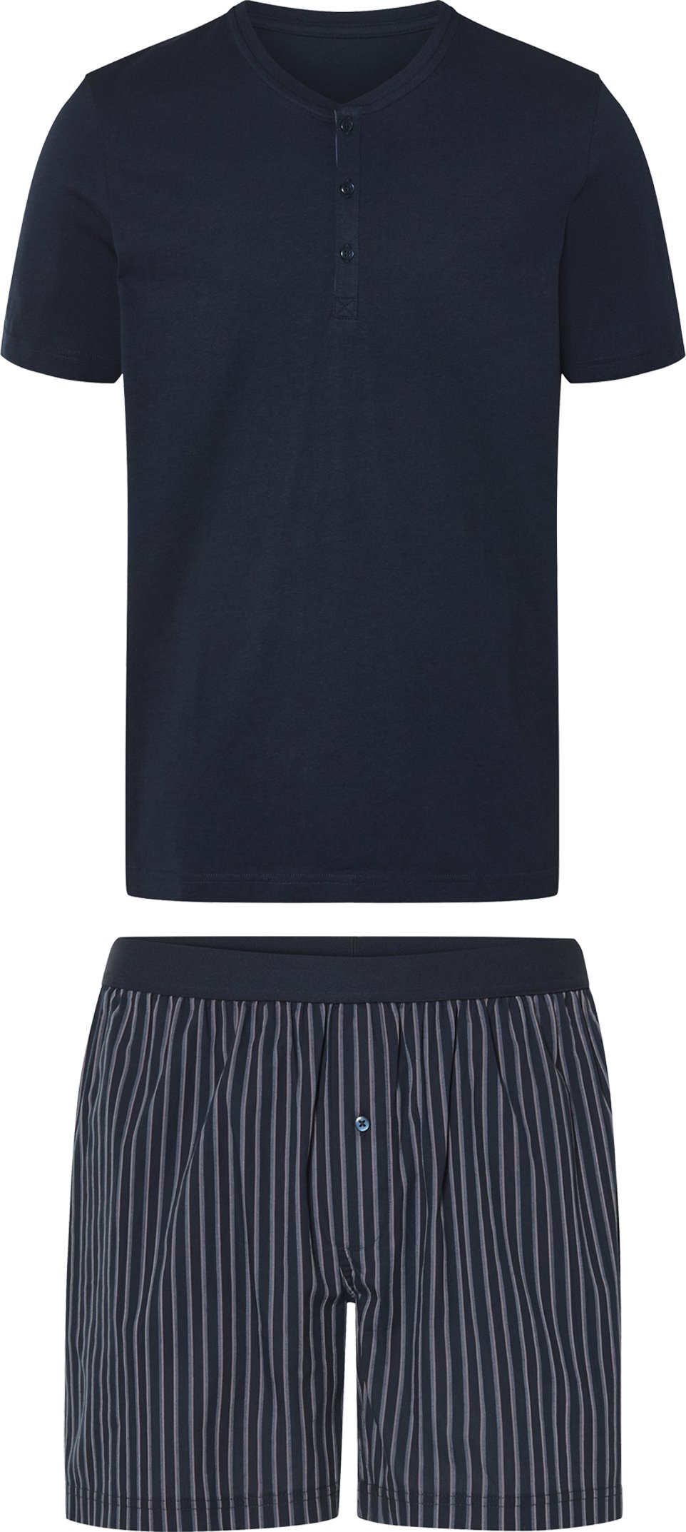 Thumbnail - esmara Men Herren Shorty Pyjama Wirk/Web (navy/blau/gestreift, M (48/50))