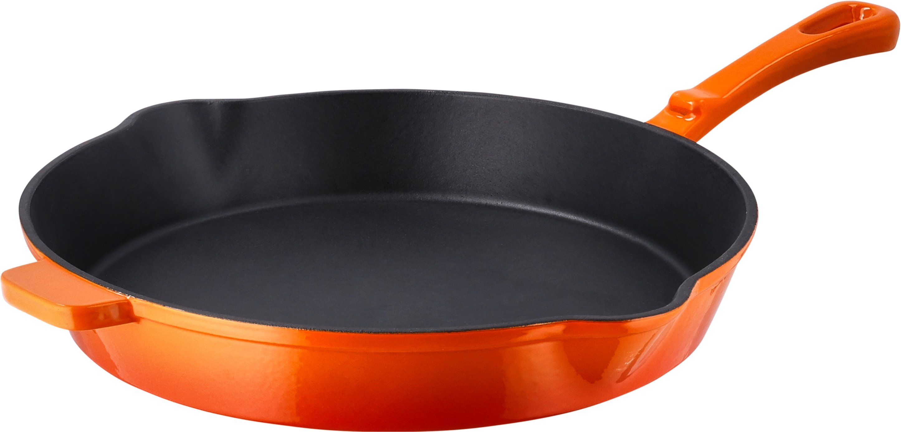 SILVERCREST® Pfanne Gusseisen 30 cm mit Ausgießer (Orange)