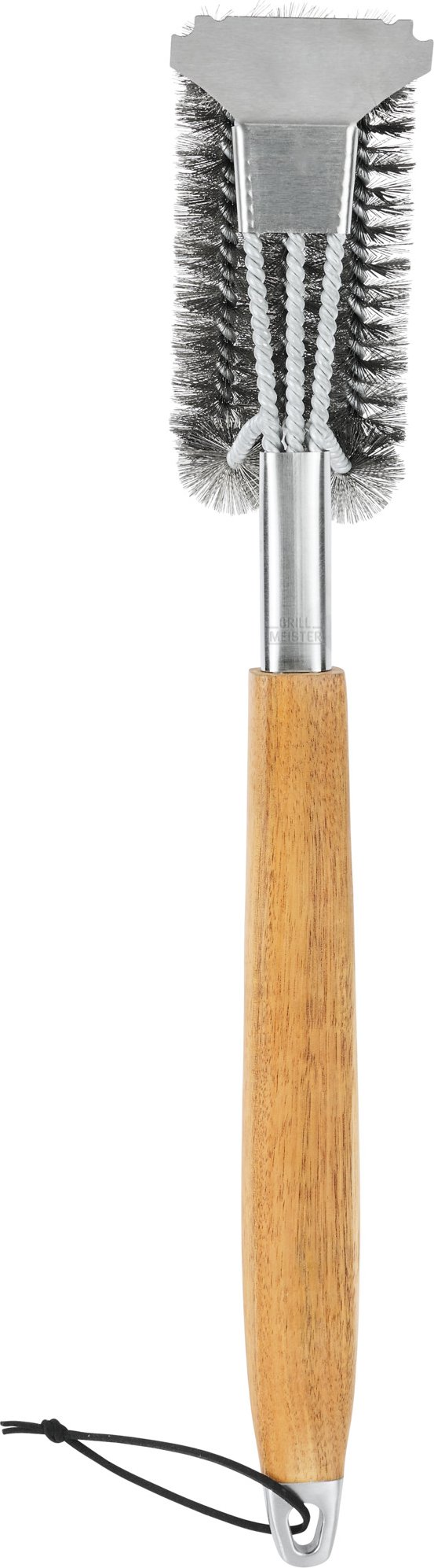 GRILLMEISTER Grillzubehör mit Holzgriff (Grillbürste Edelstahl)
