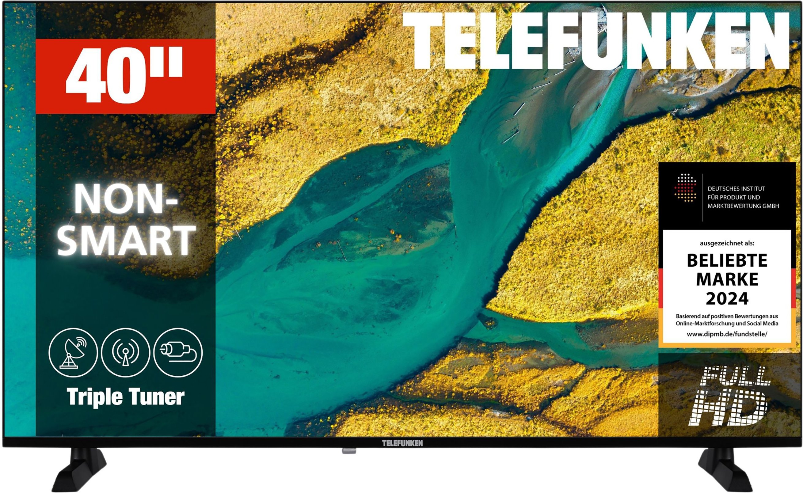TELEFUNKEN 40 Zoll Fernseher »XF40P900S« LED TV Full HD mit 100 cm Bildschirmdiagonale und Triple-Tuner