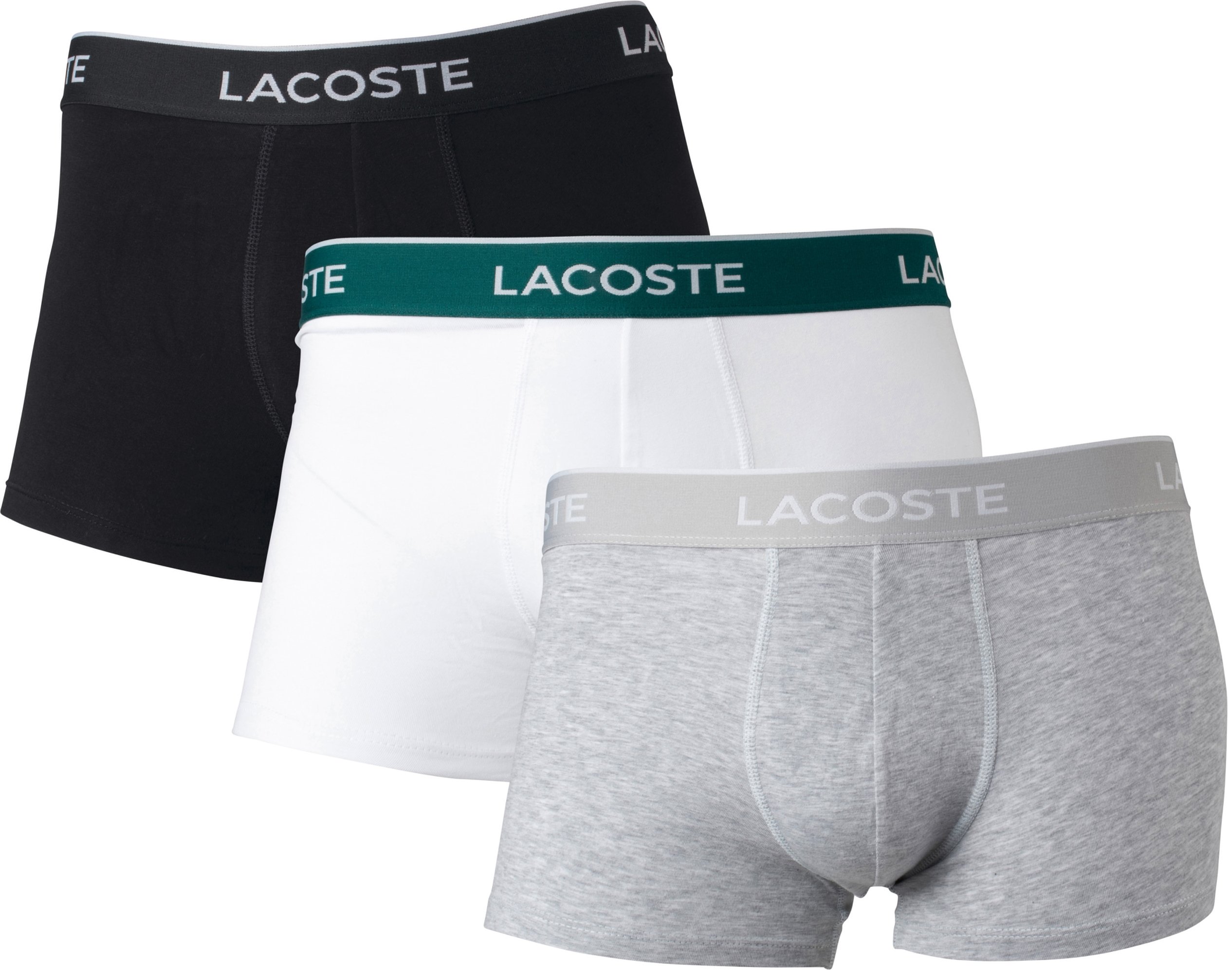 LACOSTE 3 Herren Boxer (Grau, XL)