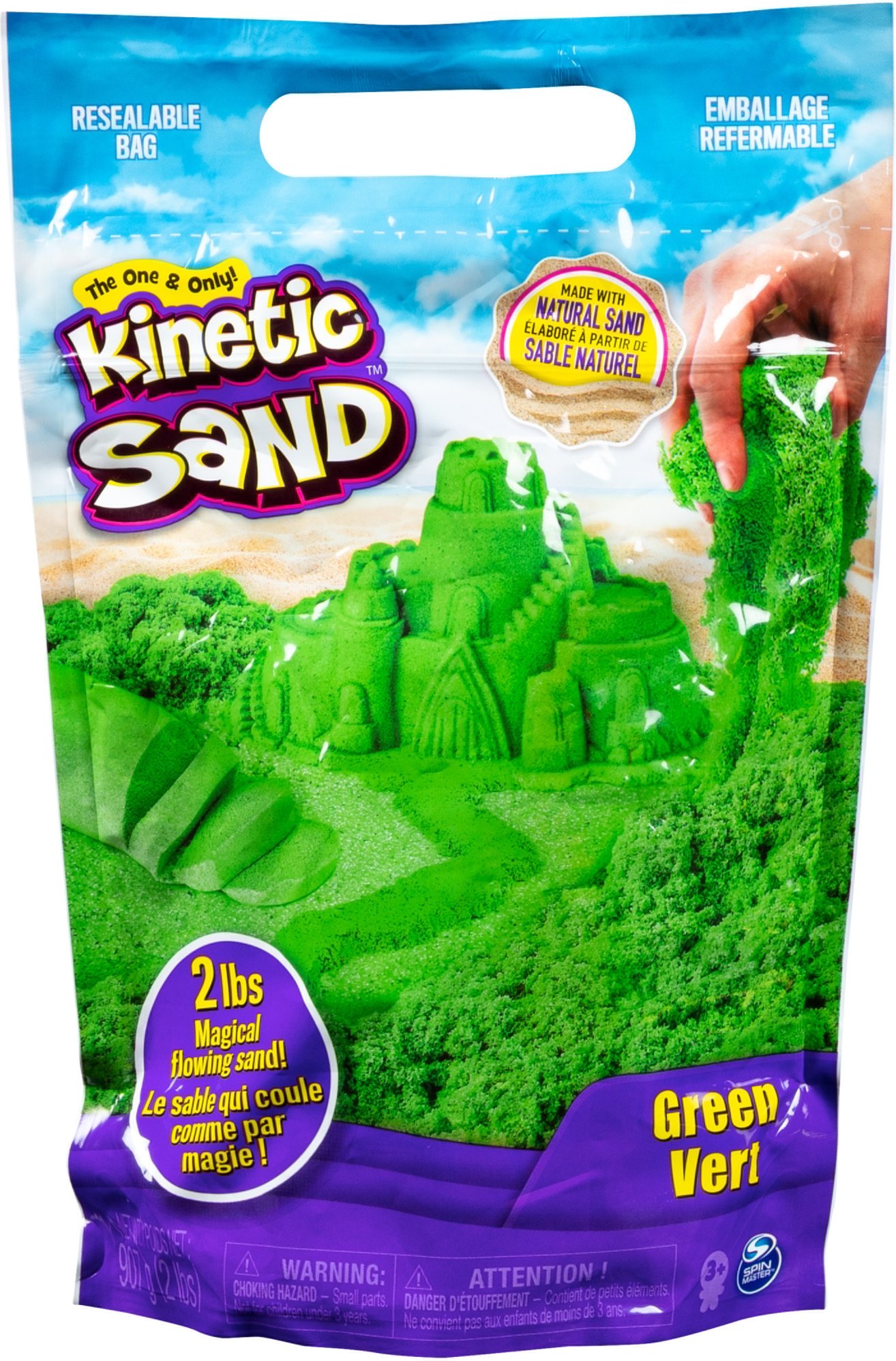 Kinetic Sand 2lb Colour Sand Bag Assortment (Grün)