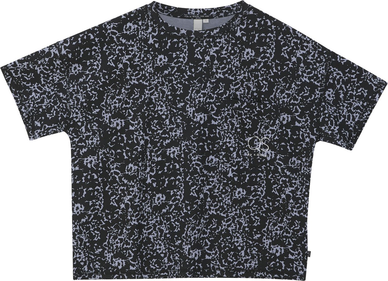 QS by s.Oliver Damen T-Shirt (L, blau gestreift)