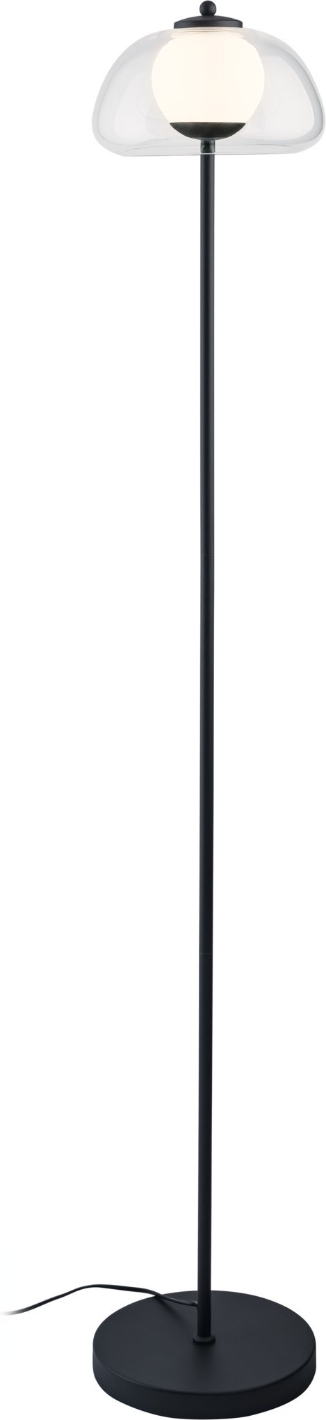 LIVARNO home LED-Stehleuchte, Lampenschirm aus hochwertigem Glas (Transparent)