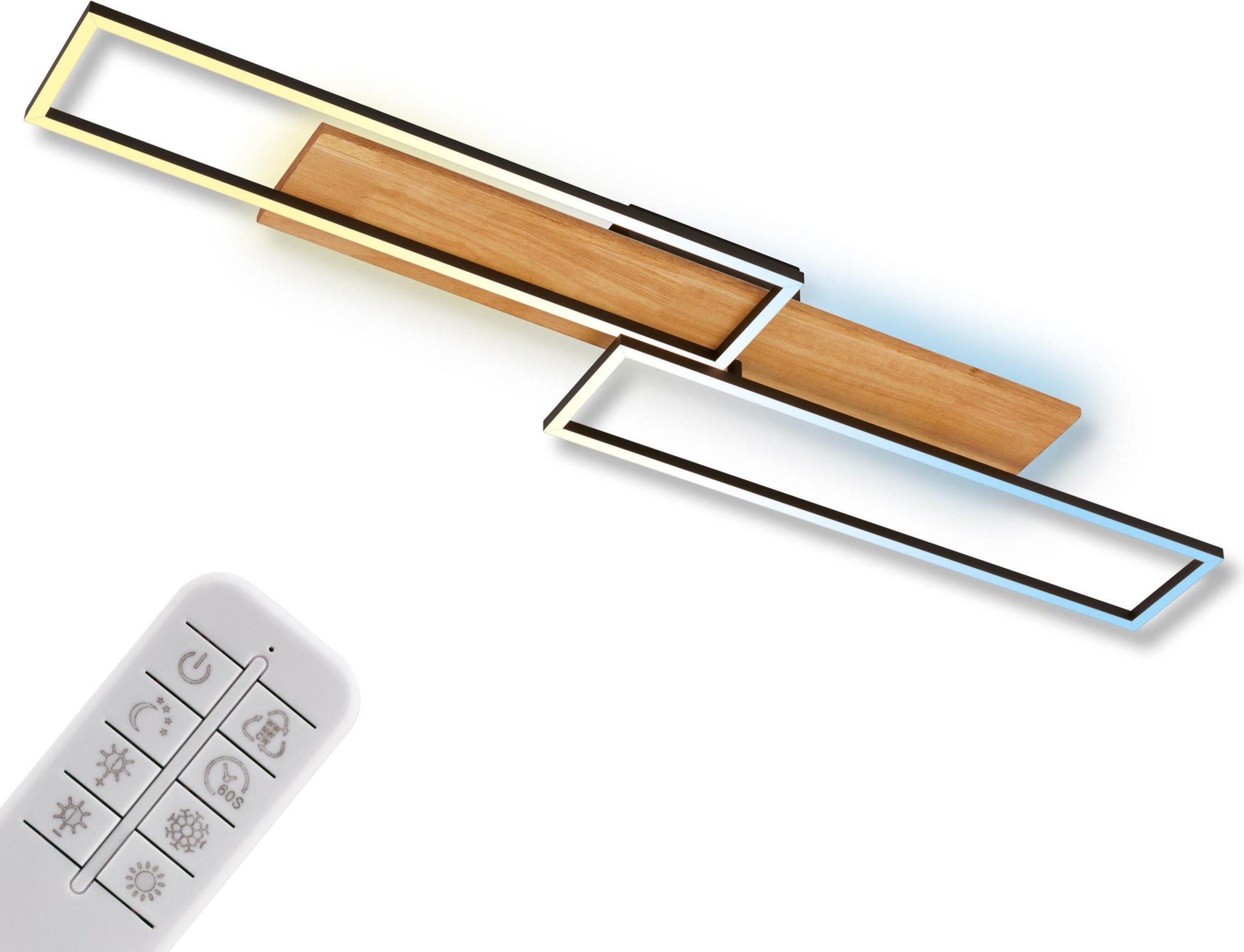 Briloner CCT LED Deckenleuchte mit Backlighteffekt (110x25 cm)