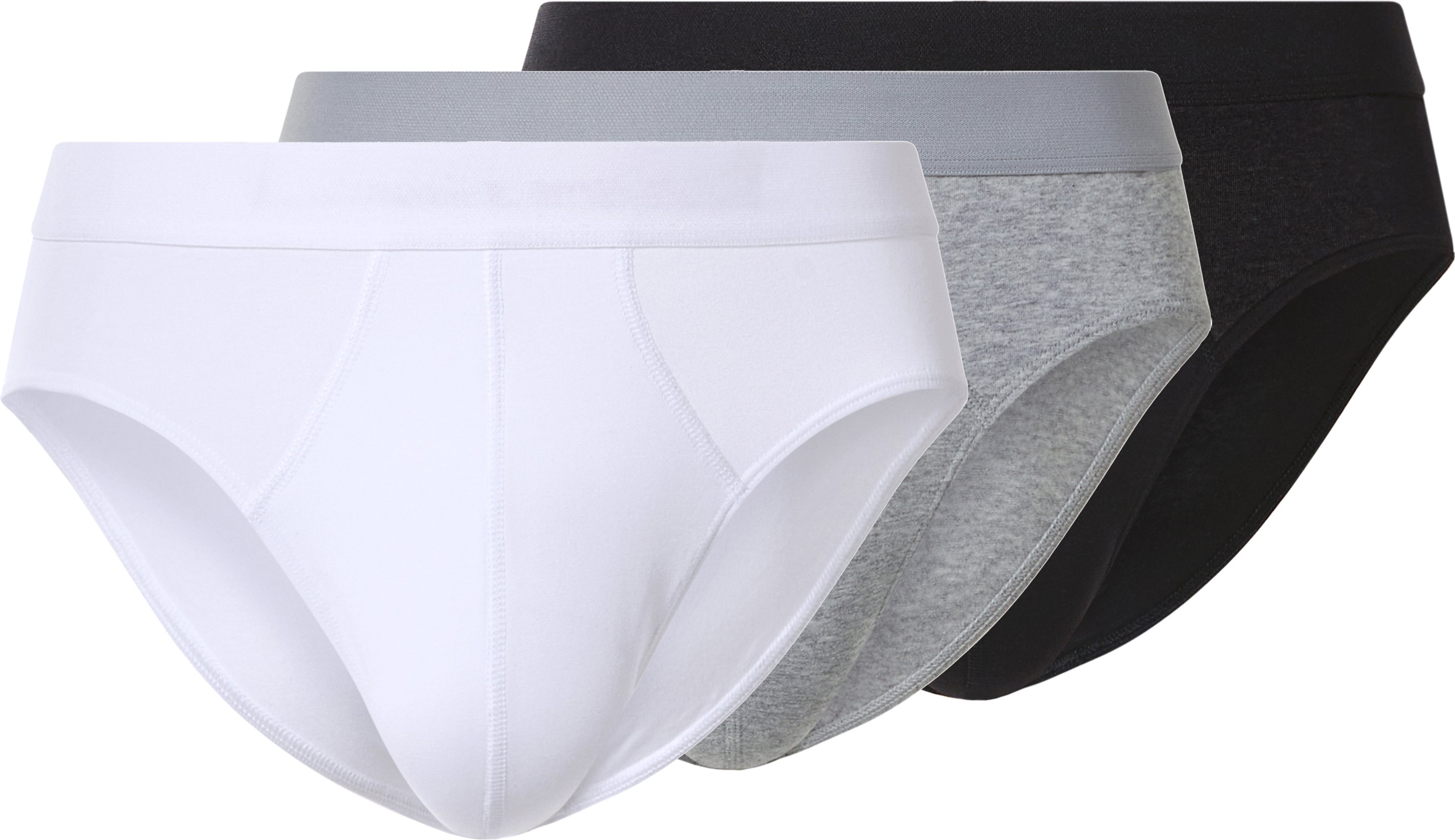 esmara Men Herren Slip, 3 Stück (schwarz/grau/weiß, 6/L)