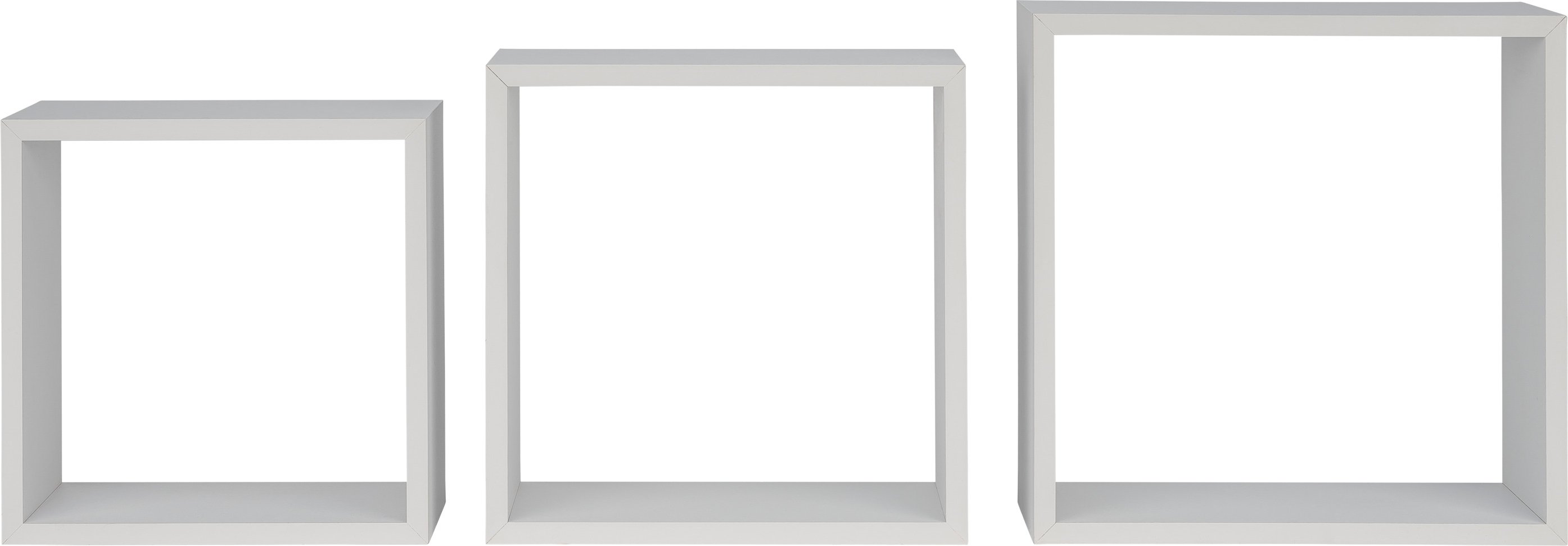 LIVARNO home Regalwürfel 3er Set 30 x 30 cm (Weiß)