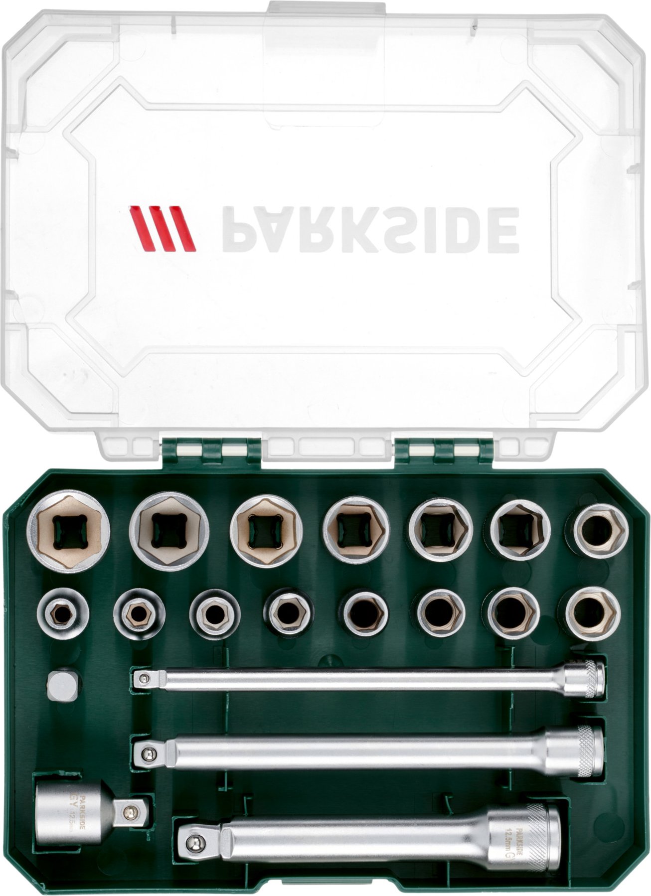 PARKSIDE® Ratschenset 2tlg., Steckschlüsseleinsätze 20tlg. (Steckschlüsseleinsätze 20.tlg.)