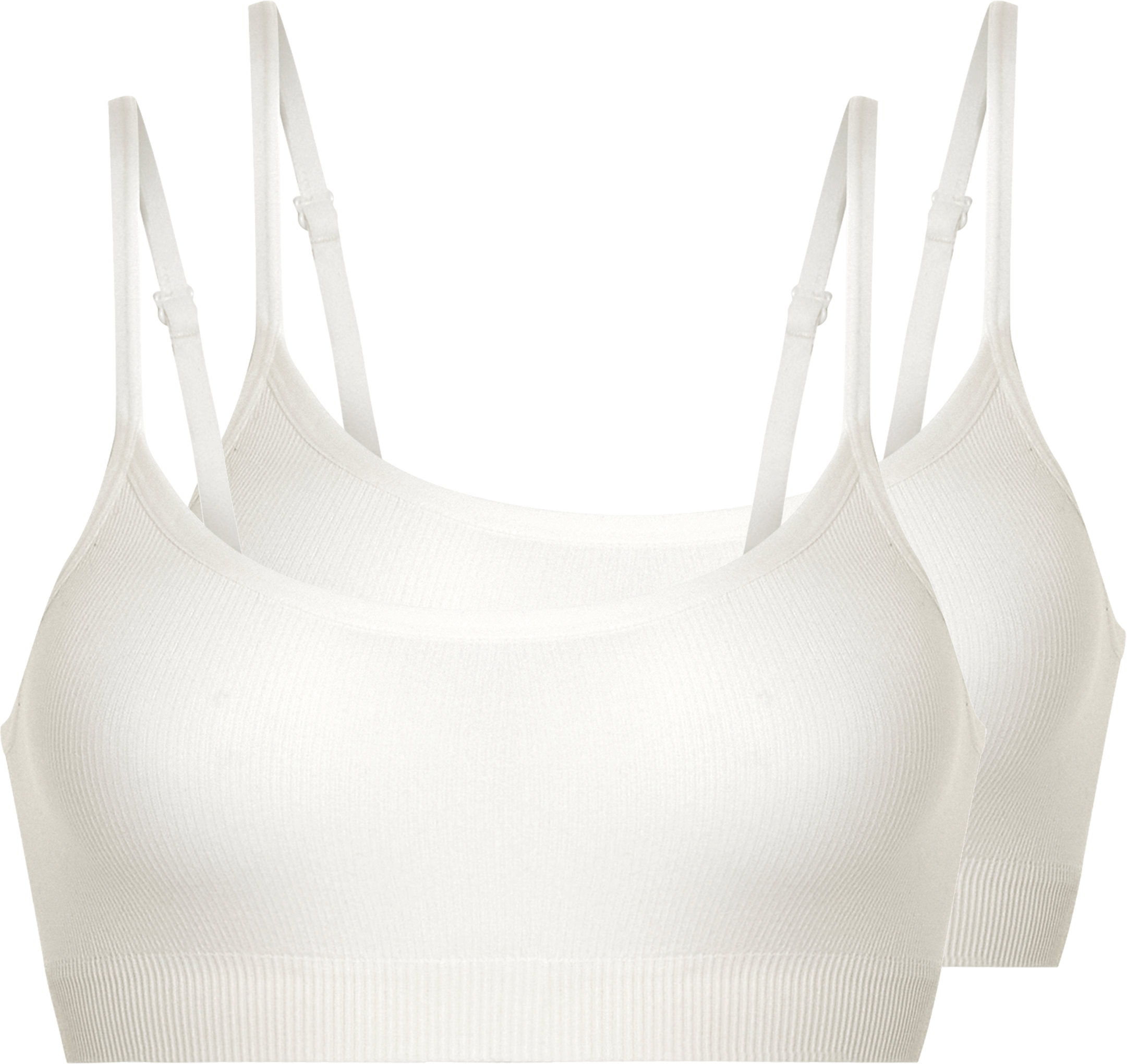 Thumbnail - esmara® Damen Bustier, 2 Stück, seamless (Weiß, M(40/42))