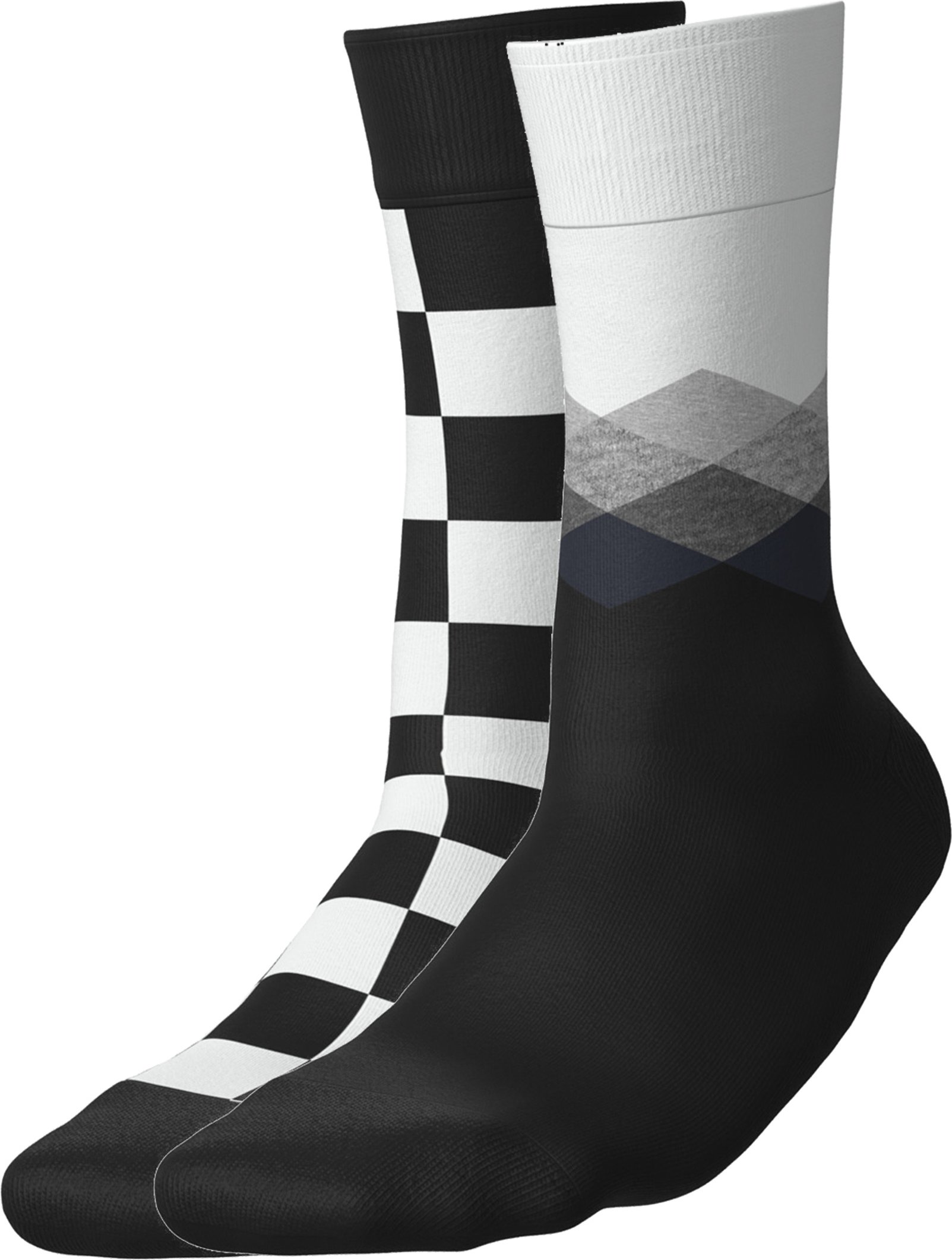 esmara® Damen Herren Socken bunt 2er (Karo/schwarz/weiß, 39-42)