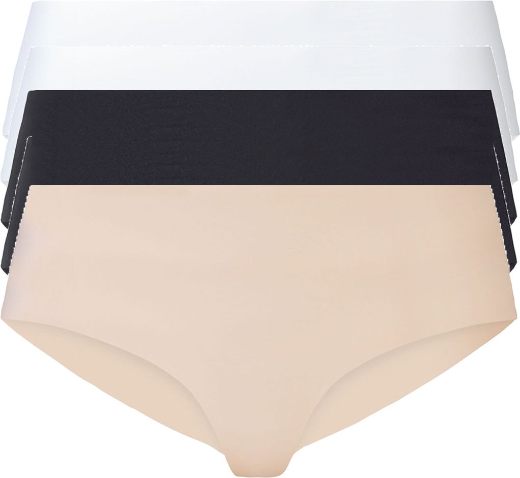 esmara® Damen Hipster, 5 Stück (XS (32/34), schwarz/beige/weiß)
