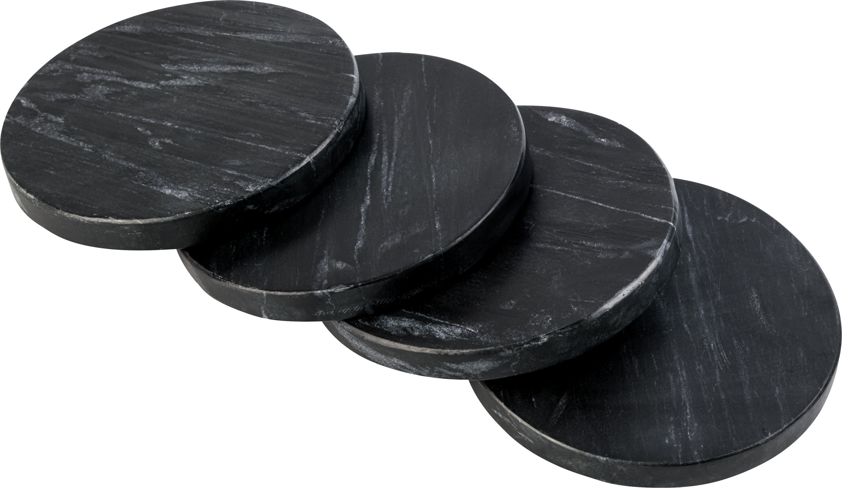 LIVARNO home Marmorplatten/Servierplatten/Untersetzer (Untersetzer 4er-Set/schwarz)