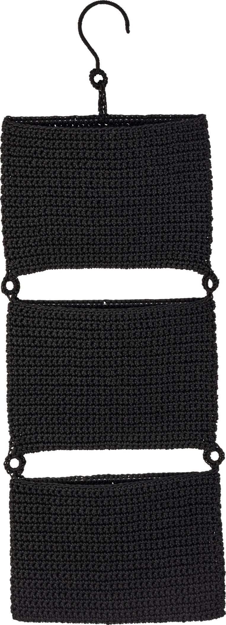 W5 Aufbewahrungskorb-Set / Hänge-Organizer (Hängeregal schwarz)